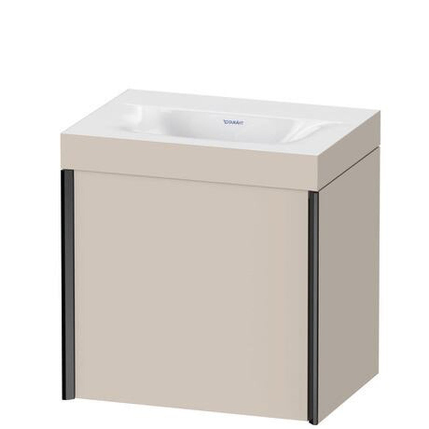 Duravit XViu 18" x 18" x 13" One Door C-Bonded Wall-Mount Vanity Kit Without Tap Hole, Taupe (XV4631NB291C)