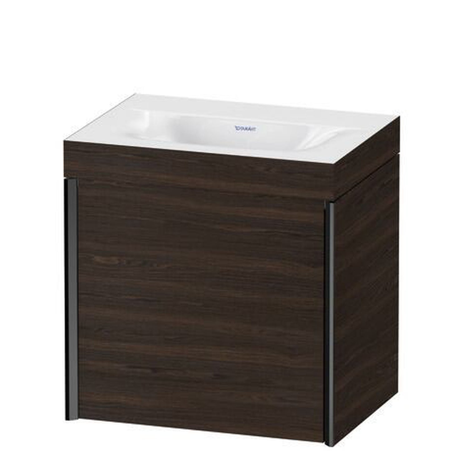 Duravit XViu 18" x 18" x 13" One Door C-Bonded Wall-Mount Vanity Kit Without Tap Hole, Walnut Brushed (XV4631NB269C)