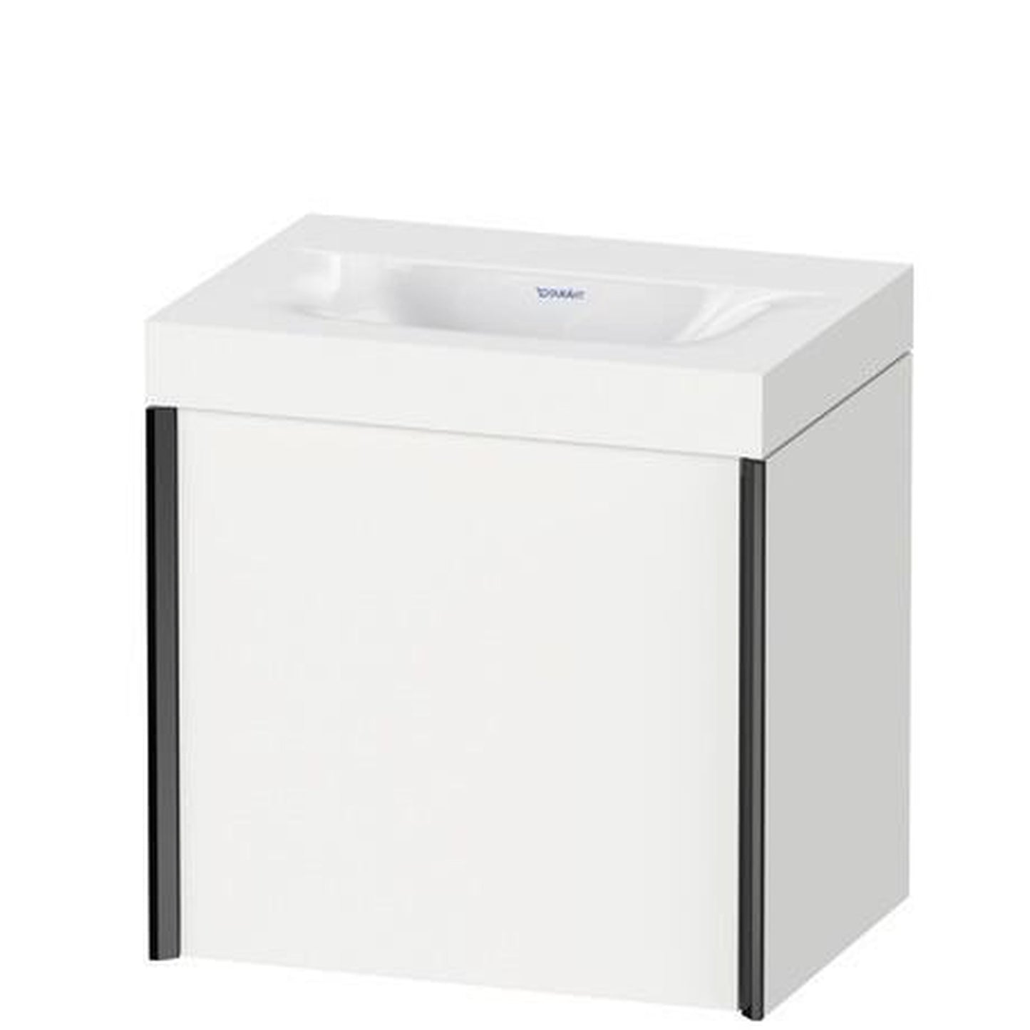 Duravit XViu 18" x 18" x 13" One Door C-Bonded Wall-Mount Vanity Kit Without Tap Hole, White (XV4631NB218C)