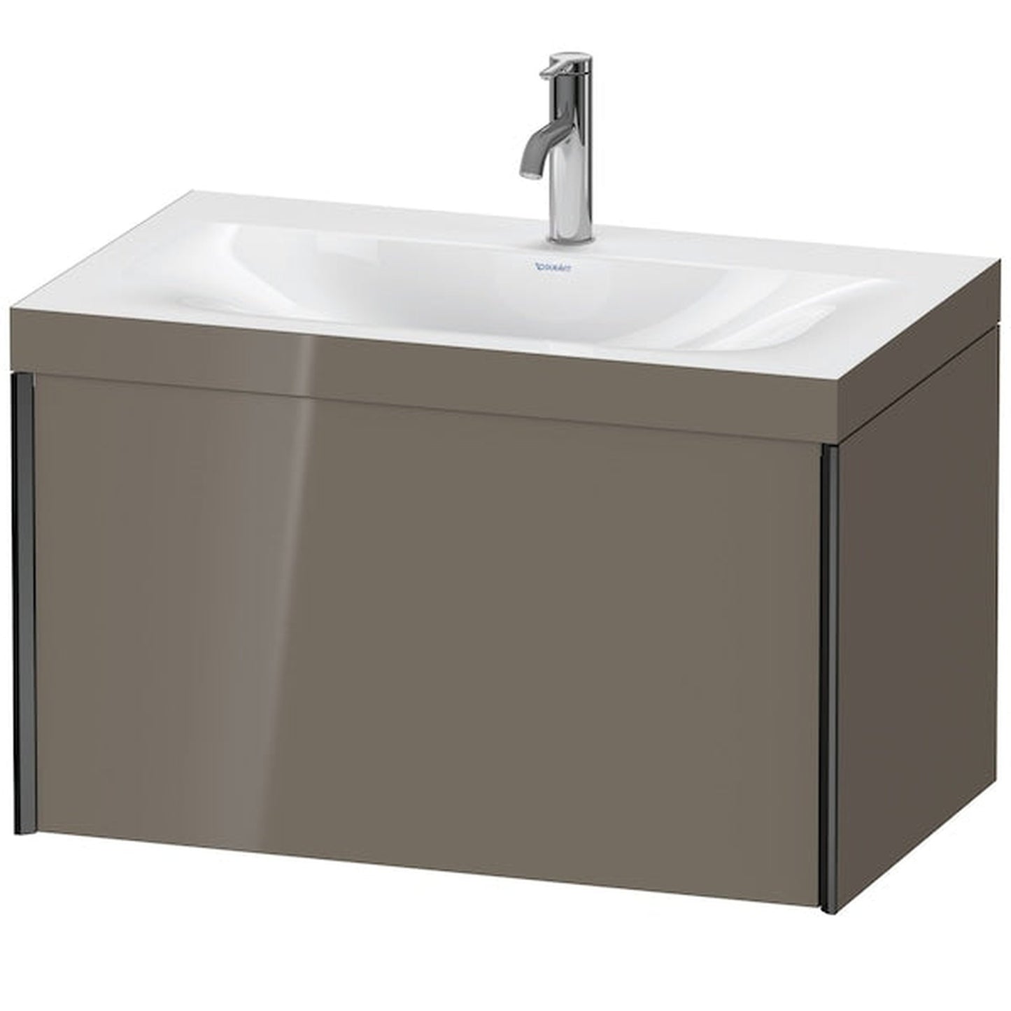 Duravit XViu 31" x 20" x 19" One Drawer C-Bonded Wall-Mount Vanity Kit With One Tap Hole, Flannel Gray (XV4610OB289C)