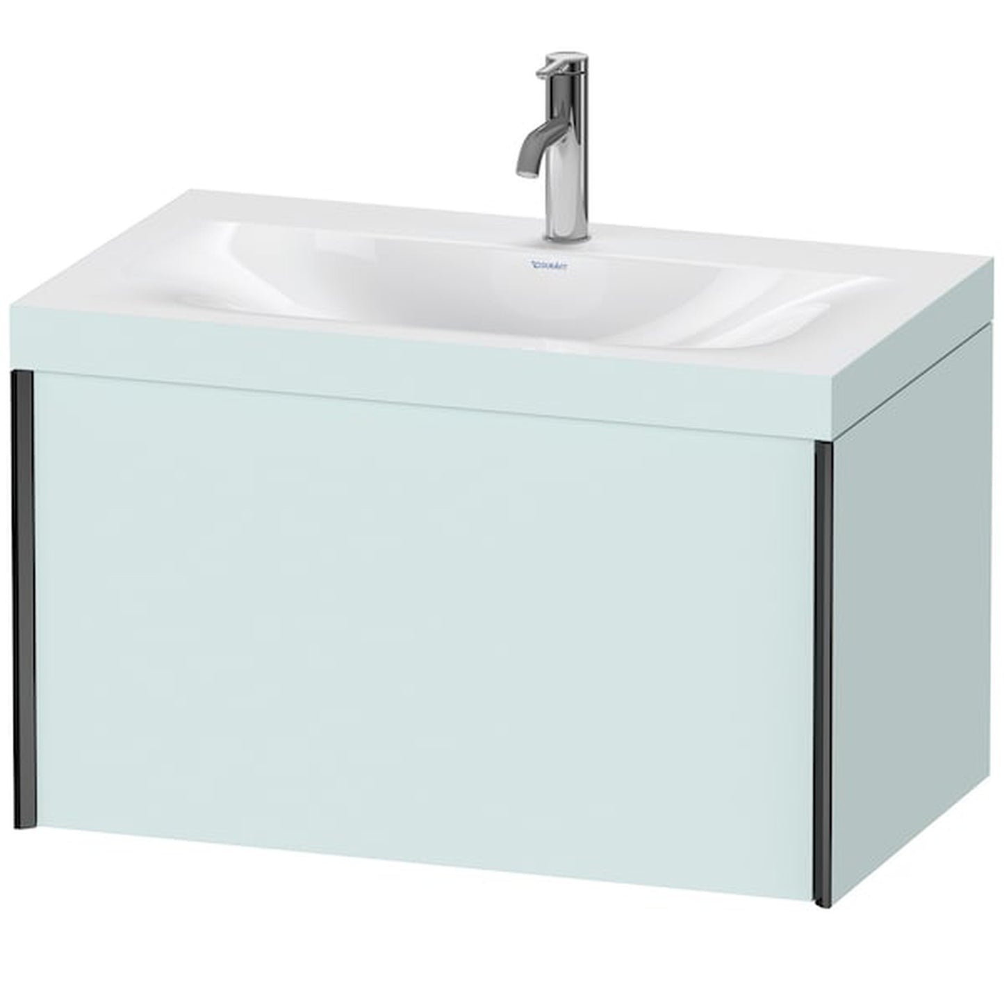 Duravit XViu 31" x 20" x 19" One Drawer C-Bonded Wall-Mount Vanity Kit With One Tap Hole, Light Blue (XV4610OB209C)