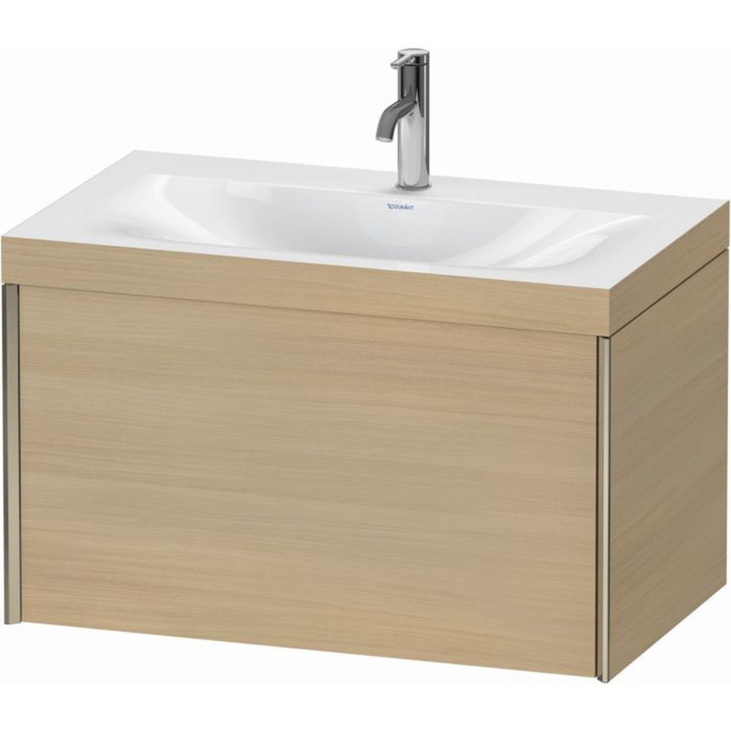 Duravit XViu 31" x 20" x 19" One Drawer C-Bonded Wall-Mount Vanity Kit With One Tap Hole, Mediterranean Oak (XV4610OB171C)