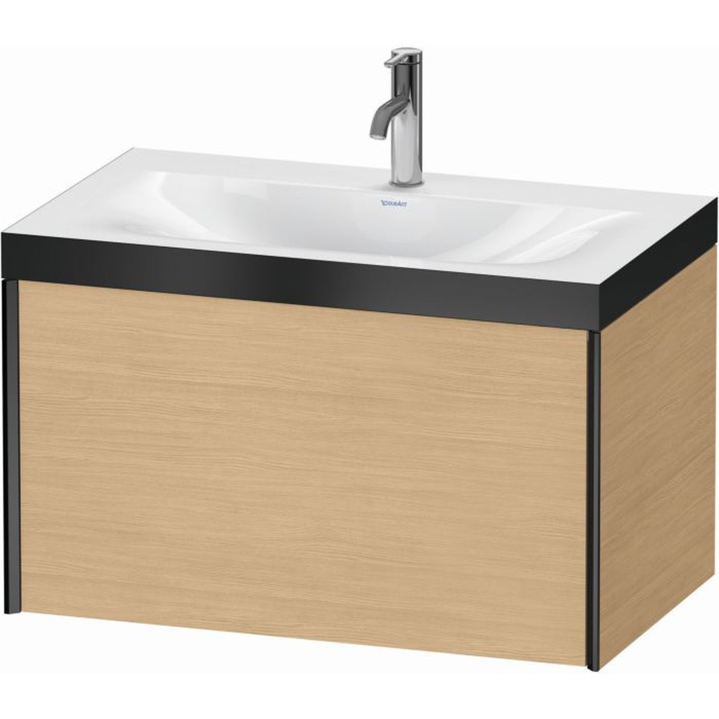 Duravit XViu 31" x 20" x 19" One Drawer C-Bonded Wall-Mount Vanity Kit With One Tap Hole, Natural Oak (XV4610OB230P)
