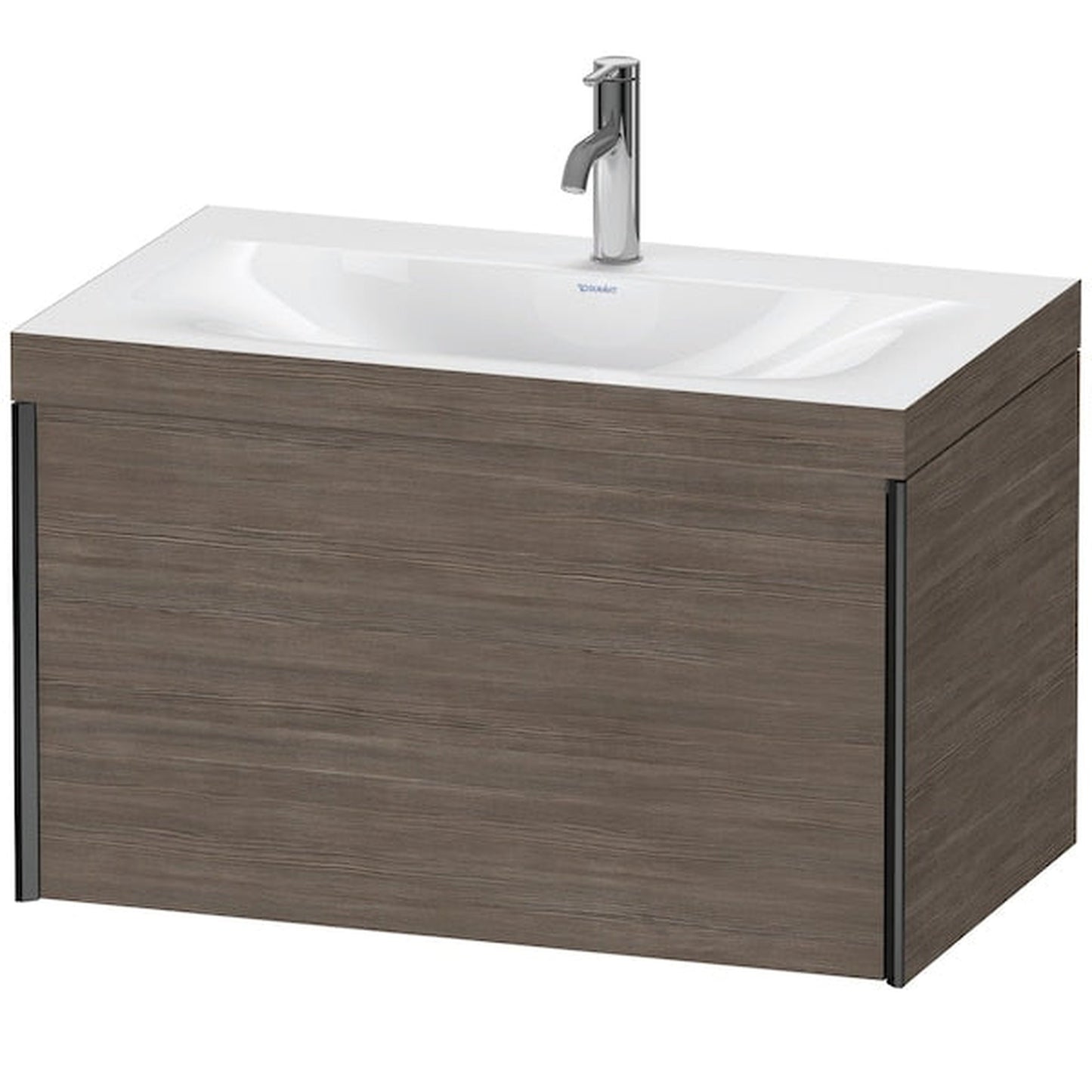 Duravit XViu 31" x 20" x 19" One Drawer C-Bonded Wall-Mount Vanity Kit With One Tap Hole, Pine Terra (XV4610OB251P)