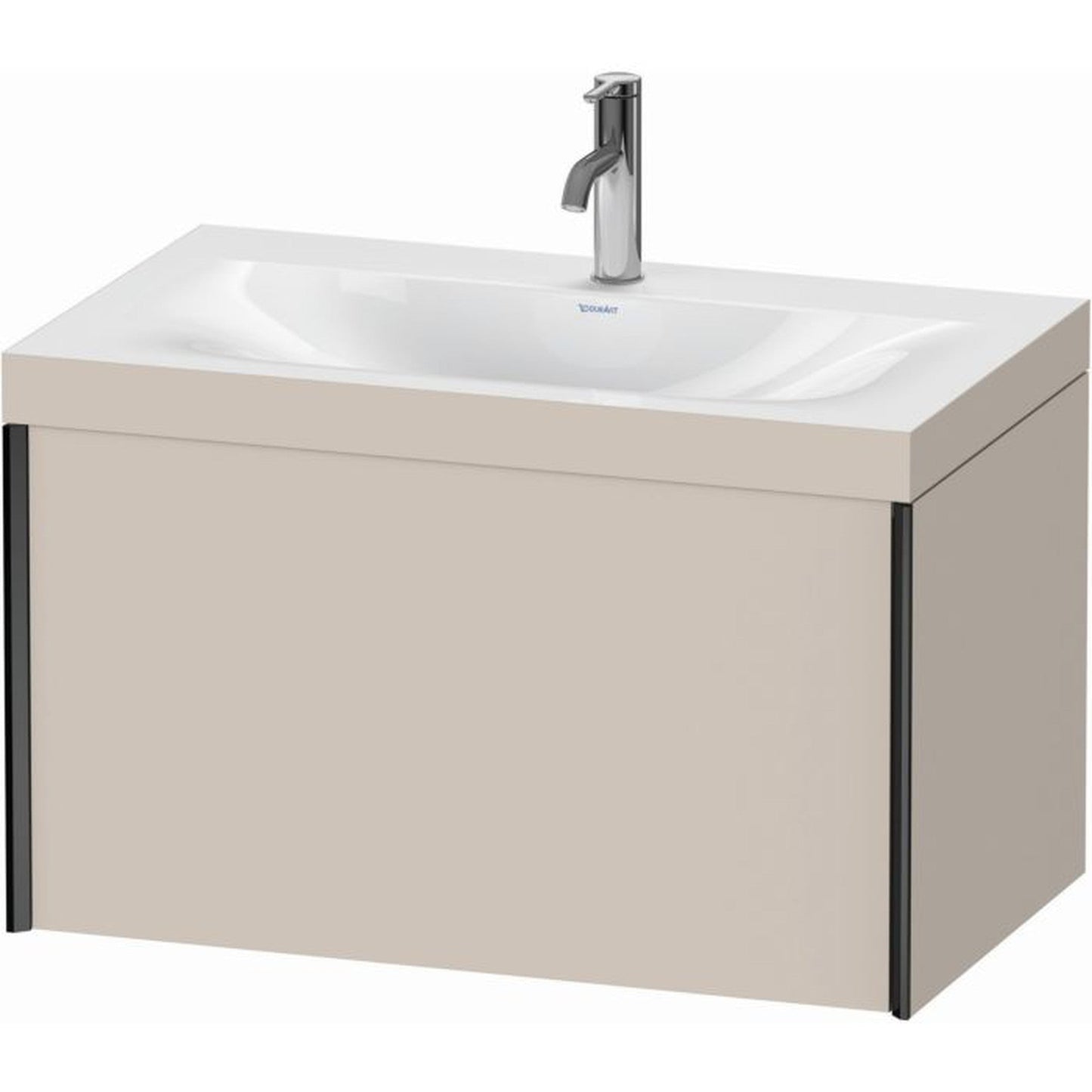 Duravit XViu 31" x 20" x 19" One Drawer C-Bonded Wall-Mount Vanity Kit With One Tap Hole, Taupe (XV4610OB291C)