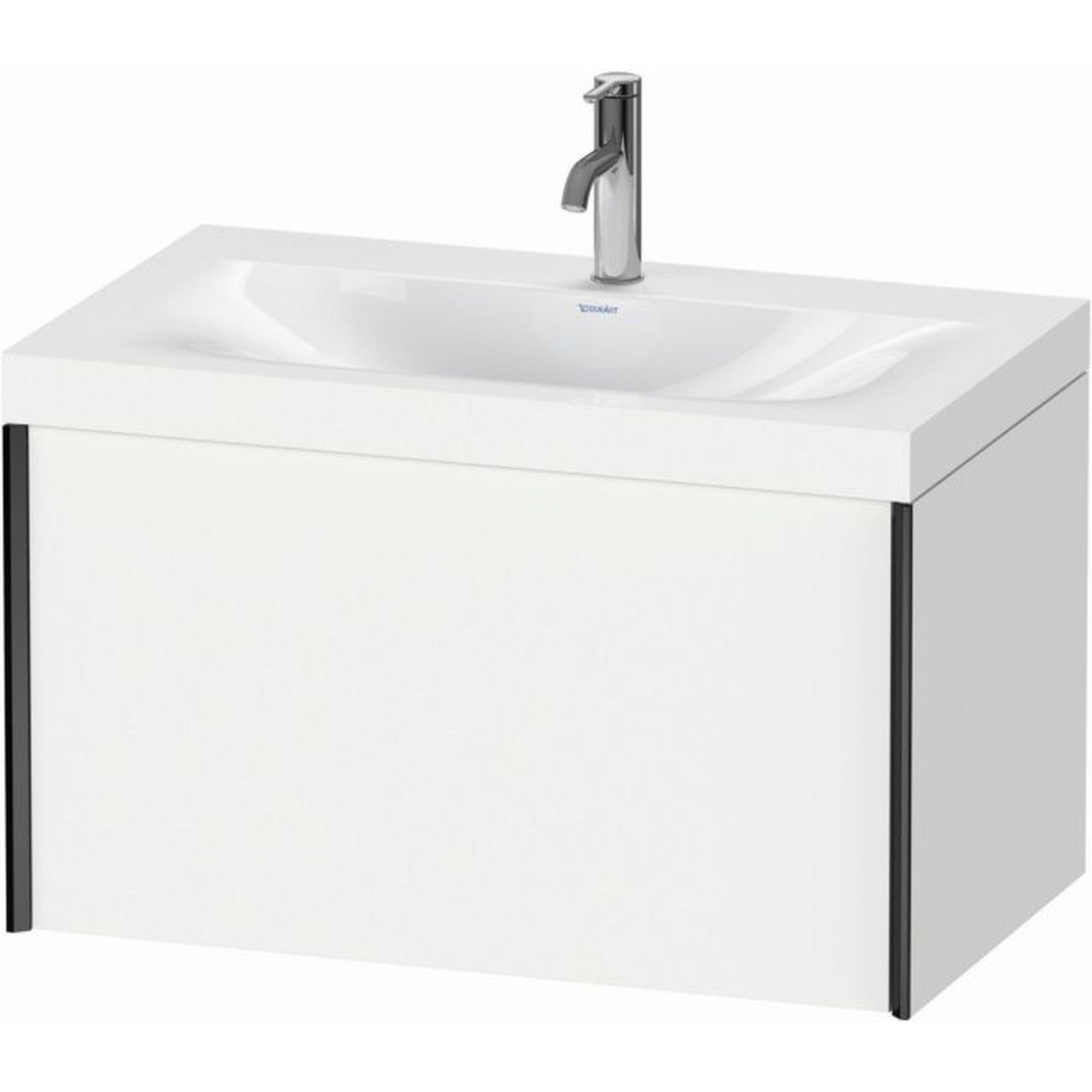 Duravit XViu 31" x 20" x 19" One Drawer C-Bonded Wall-Mount Vanity Kit With One Tap Hole, White (XV4610OB218C)