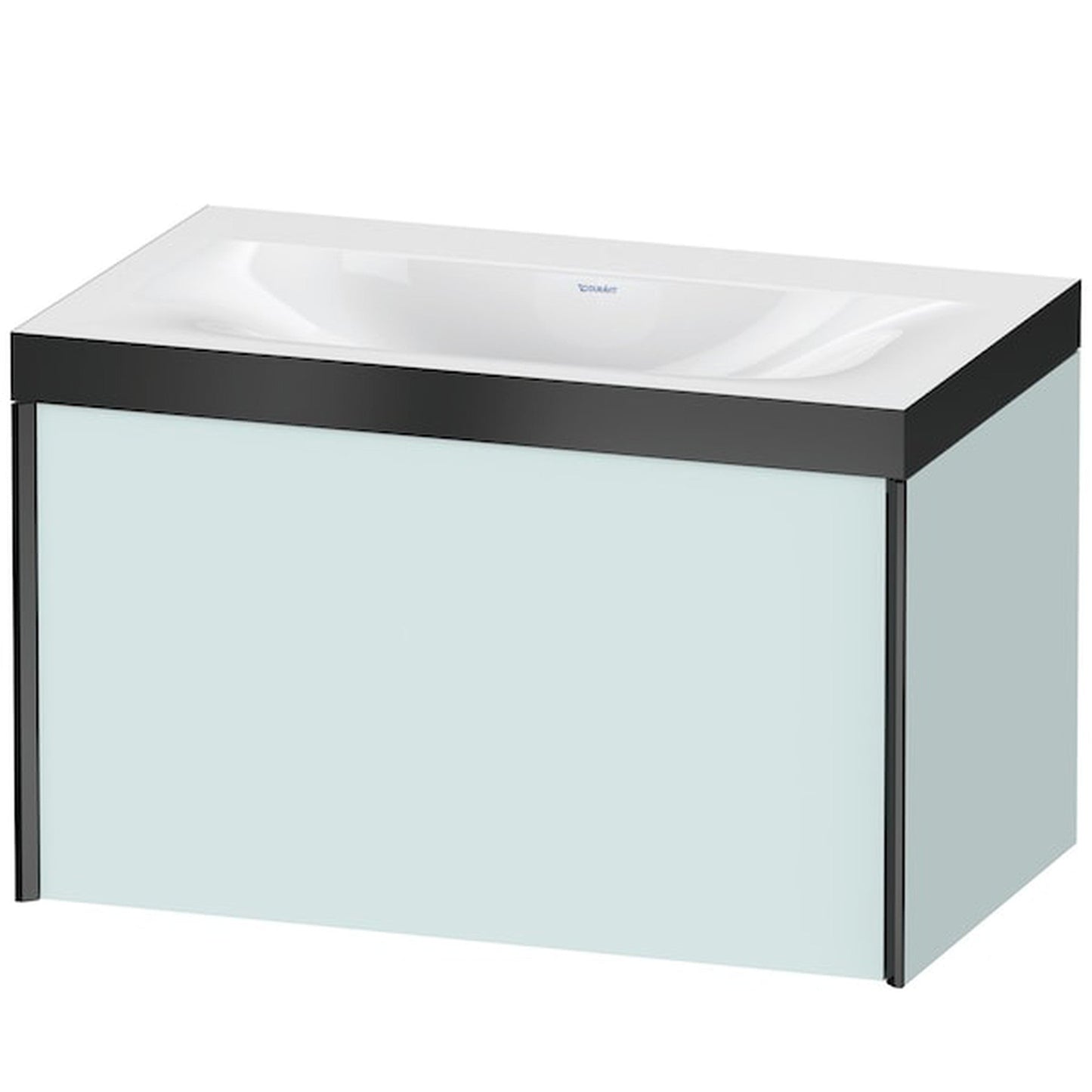 Duravit XViu 31" x 20" x 19" One Drawer C-Bonded Wall-Mount Vanity Kit Without Tap Hole, Light Blue (XV4610NB209P)