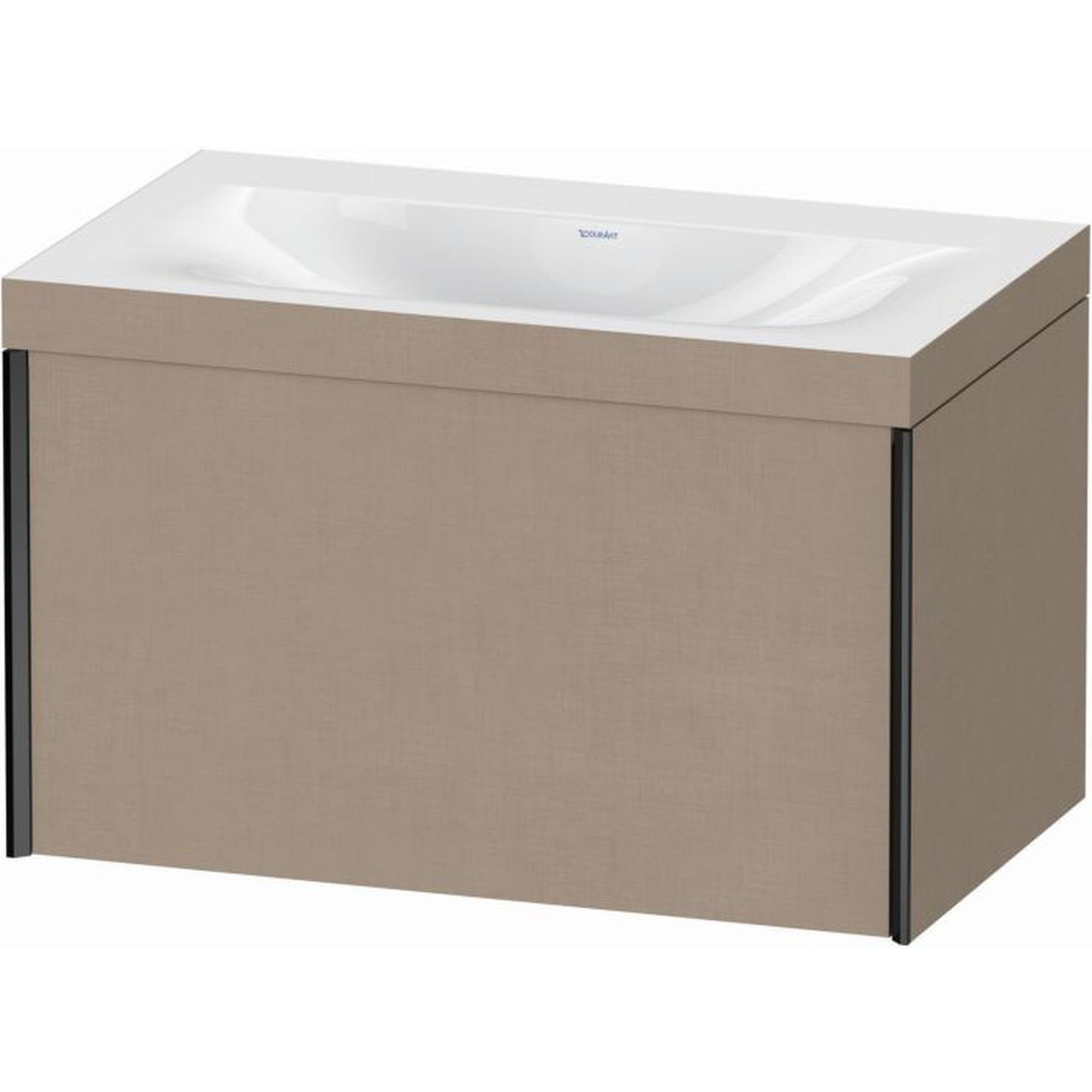 Duravit XViu 31" x 20" x 19" One Drawer C-Bonded Wall-Mount Vanity Kit Without Tap Hole, Linen (XV4610NB275C)