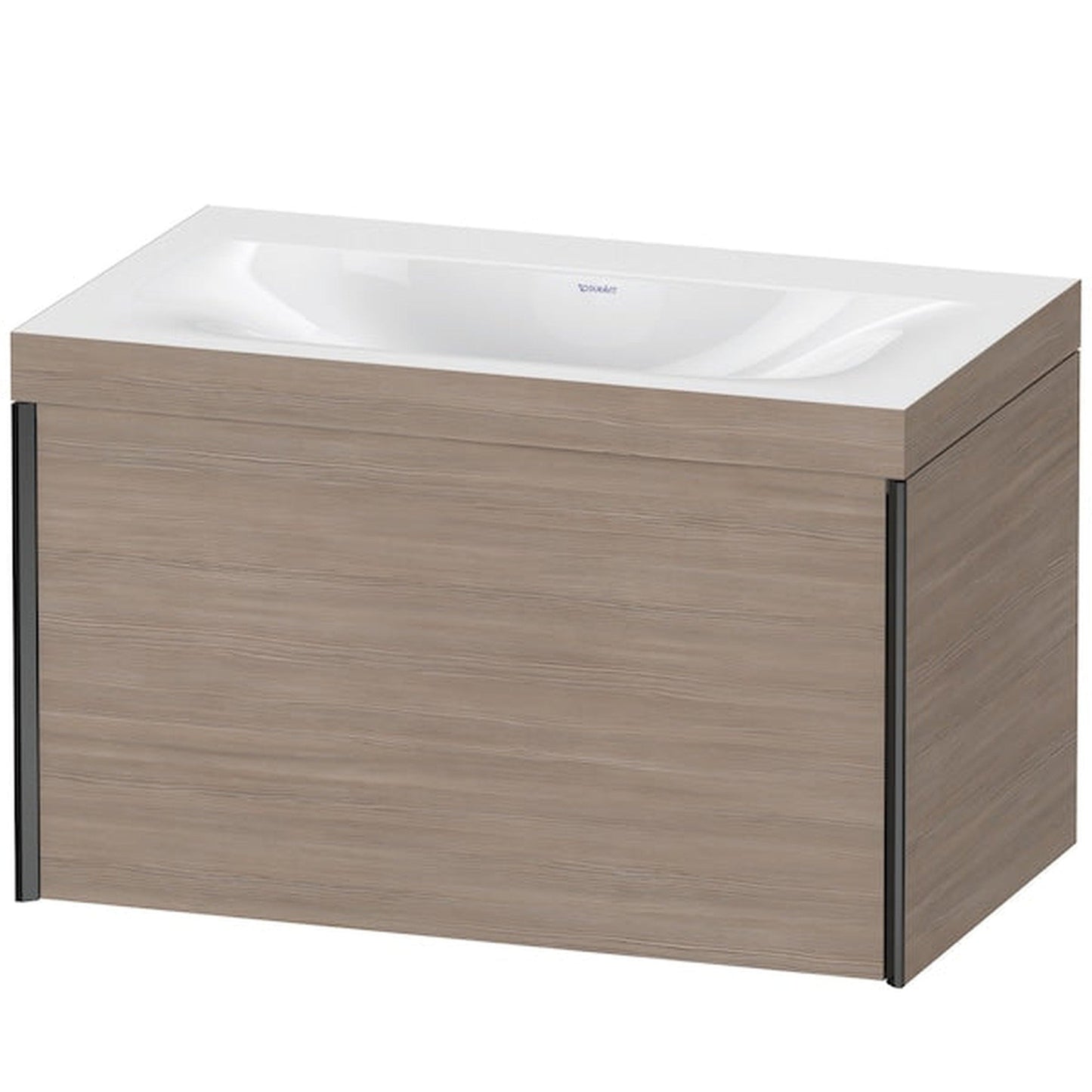 Duravit XViu 31" x 20" x 19" One Drawer C-Bonded Wall-Mount Vanity Kit Without Tap Hole, Silver Pine (XV4610NB231C)