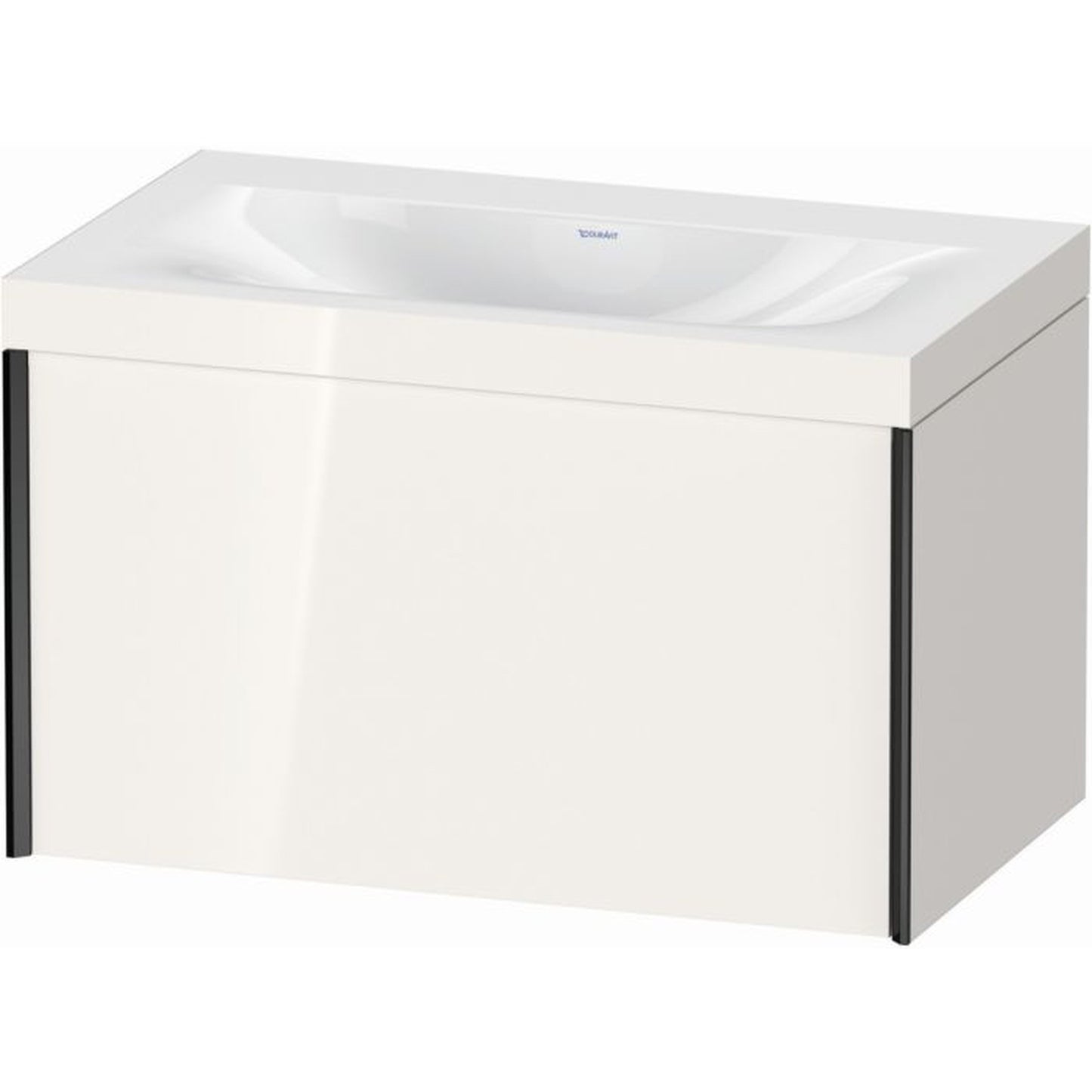 Duravit XViu 31" x 20" x 19" One Drawer C-Bonded Wall-Mount Vanity Kit Without Tap Hole, White (XV4610NB222C)