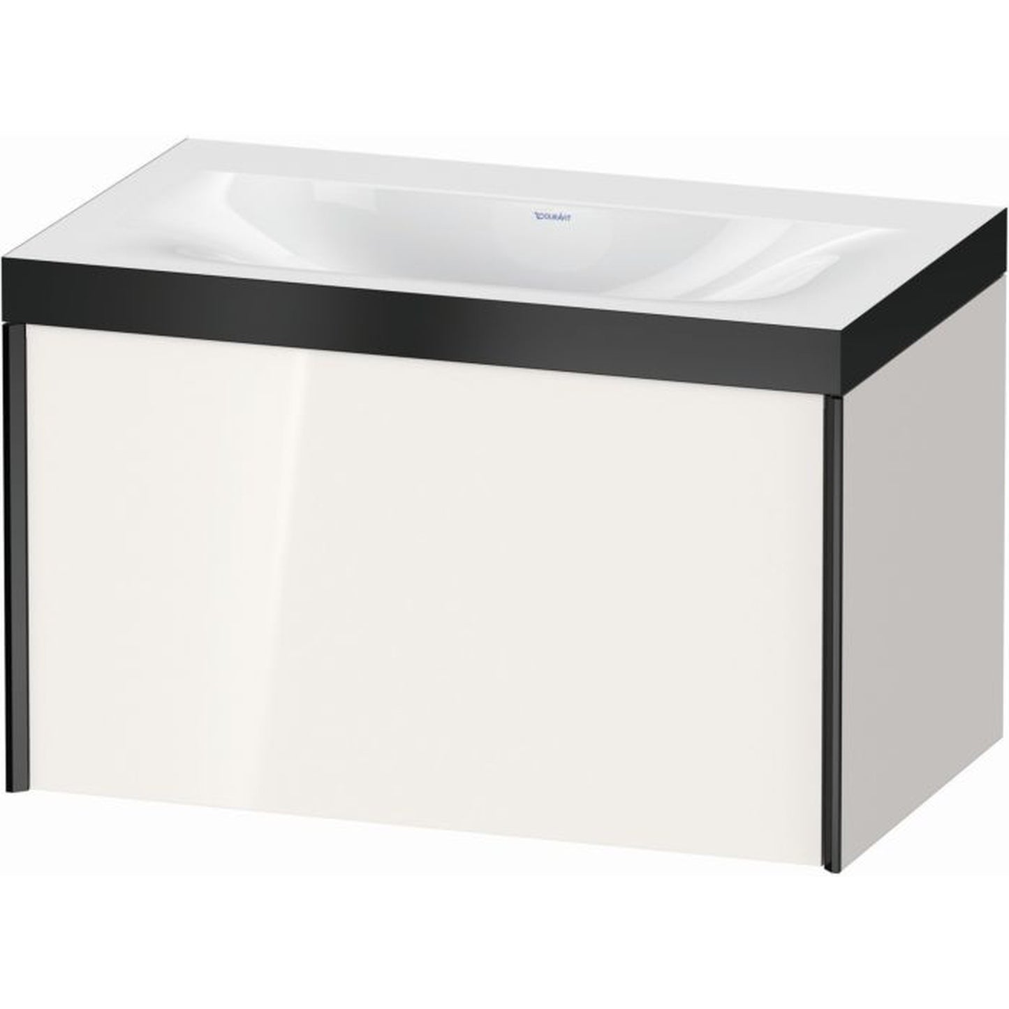 Duravit XViu 31" x 20" x 19" One Drawer C-Bonded Wall-Mount Vanity Kit Without Tap Hole, White (XV4610NB222P)