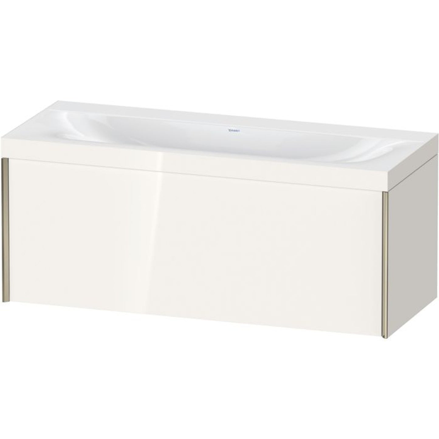 Duravit XViu 47" x 20" x 19" One Drawer C-Bonded Wall-Mount Vanity Kit Without Tap Hole, White (XV4612NB122C)