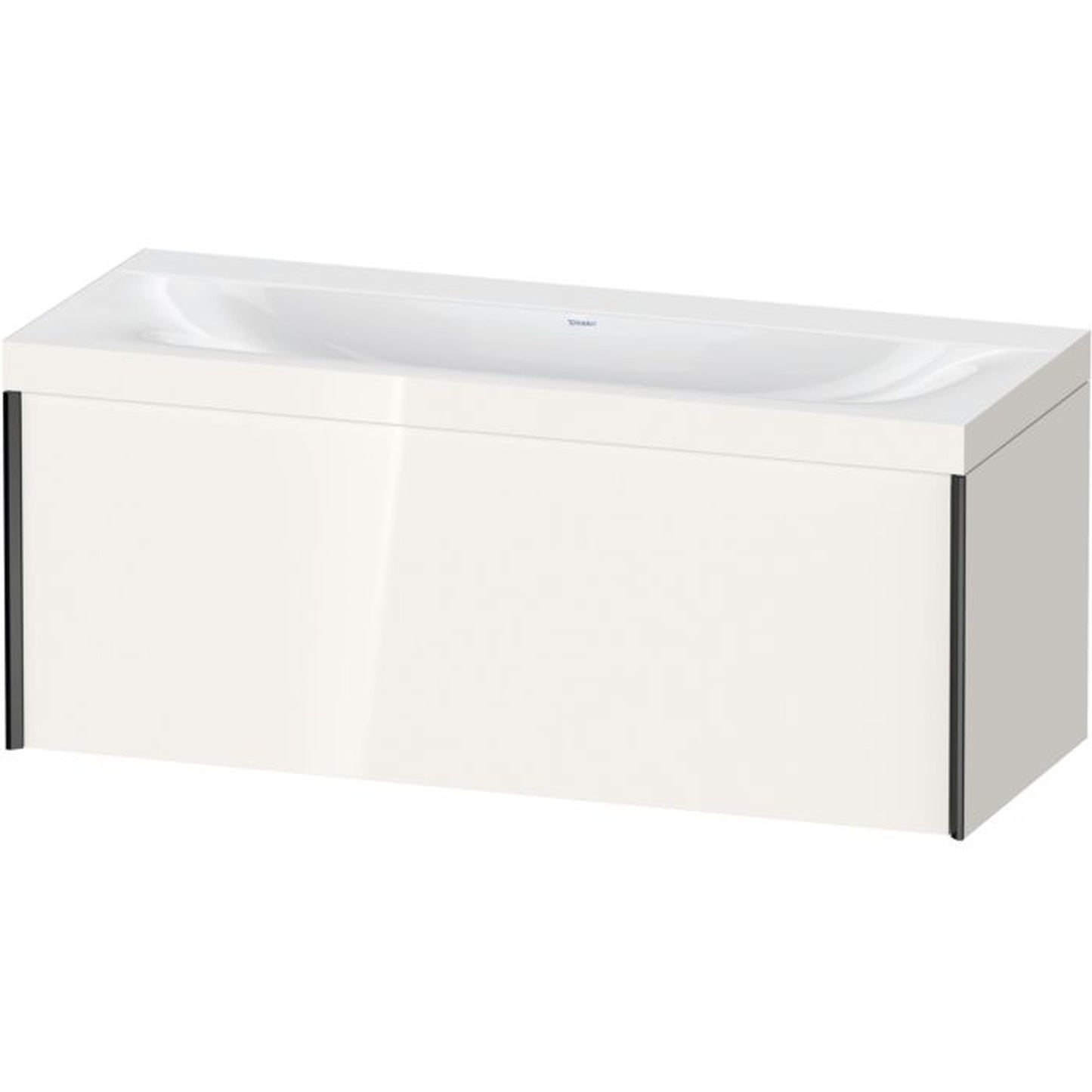 Duravit XViu 47" x 20" x 19" One Drawer C-Bonded Wall-Mount Vanity Kit Without Tap Hole, White (XV4612NB222C)