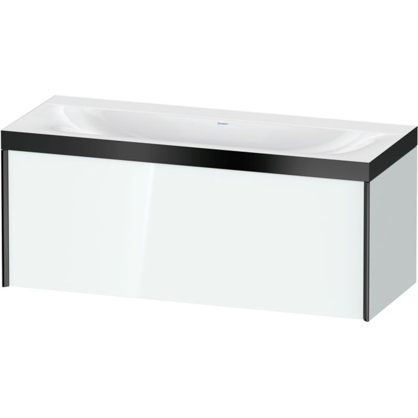 Duravit XViu 47" x 20" x 19" One Drawer C-Bonded Wall-Mount Vanity Kit Without Tap Hole, White (XV4612NB285P)