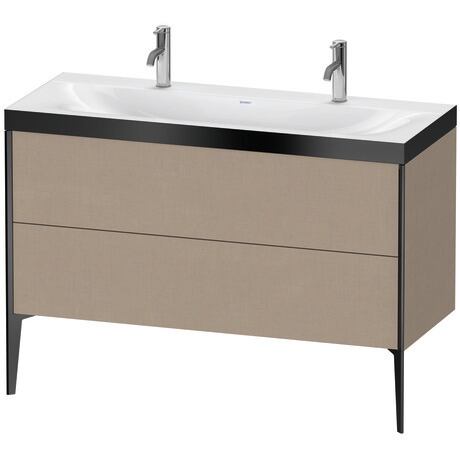 Duravit XViu 47" x 47" x 19" Two Drawer C-Bonded Floorstanding Vanity Kit With One Tap Hole, Linen (XV4713OB275P)