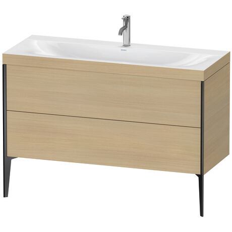 Duravit XViu 47" x 47" x 19" Two Drawer C-Bonded Floorstanding Vanity Kit With One Tap Hole, Mediterranean Oak (XV4712OB271C)