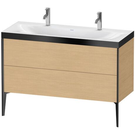 Duravit XViu 47" x 47" x 19" Two Drawer C-Bonded Floorstanding Vanity Kit With One Tap Hole, Natural Oak (XV4713OB230P)