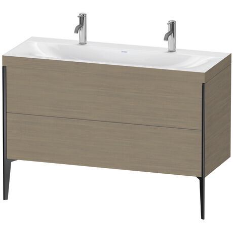 Duravit XViu 47" x 47" x 19" Two Drawer C-Bonded Floorstanding Vanity Kit With One Tap Hole, Oak Terra (XV4713OB235C)