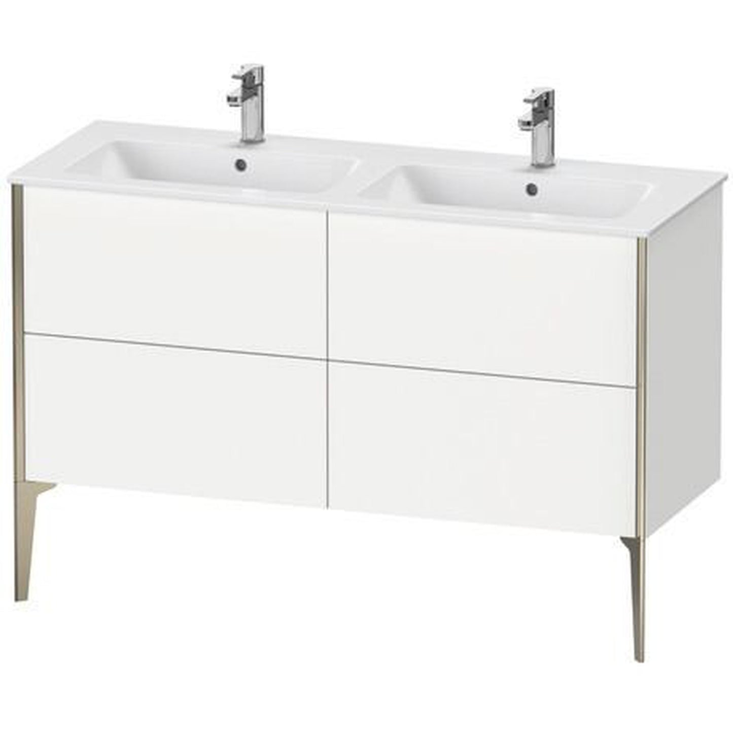 Duravit XViu 50" x 23" x 19" Four Drawer Floorstanding Vanity Unit White (XV44850B118)