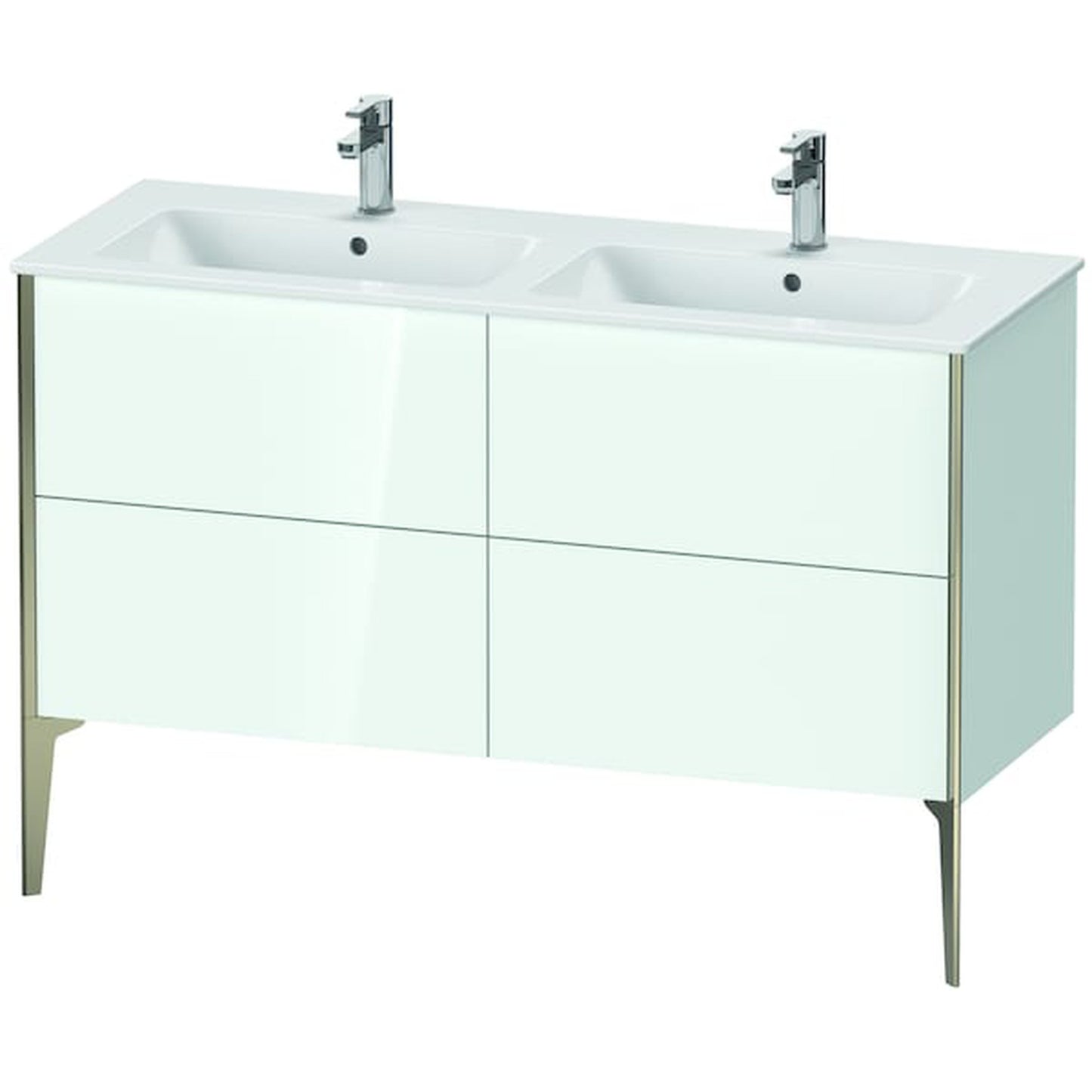 Duravit XViu 50" x 23" x 19" Four Drawer Floorstanding Vanity Unit White (XV44850B185)