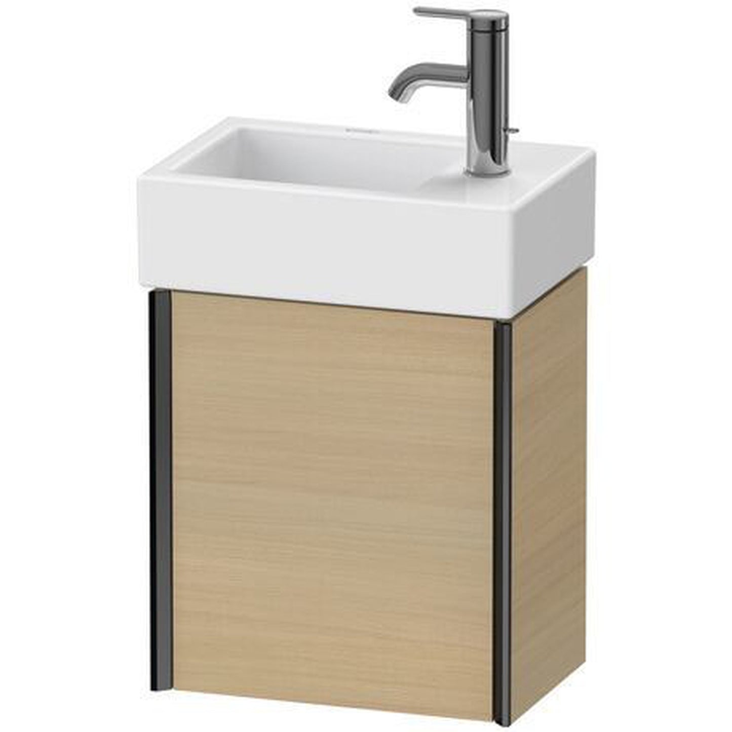 Duravit Xviu 14" x 16" x 9" One Door Wall-Mount Vanity Unit With Left Hinge, Mediterreanean Oak Real Wood Veneer (XV4230LB271)