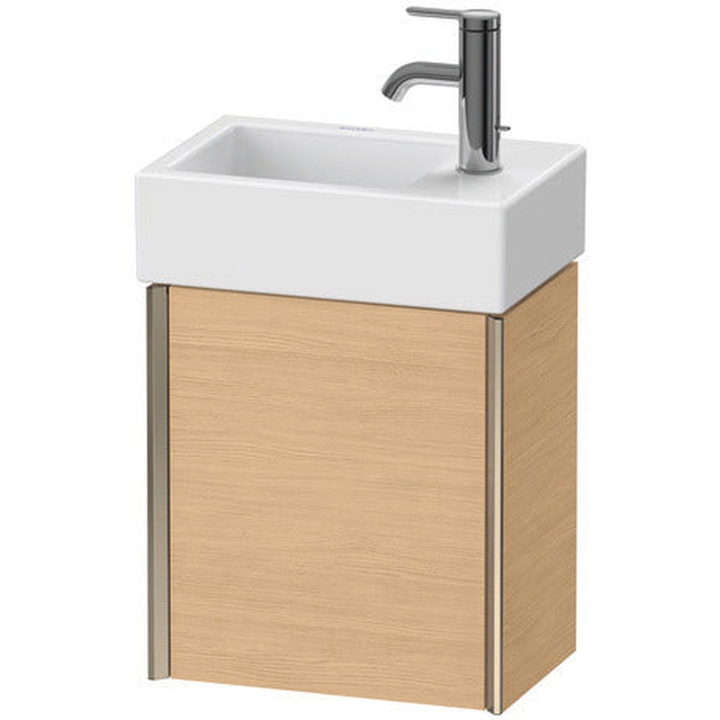 Duravit Xviu 14" x 16" x 9" One Door Wall-Mount Vanity Unit With Left Hinge, Natural Oak (XV4230LB130)