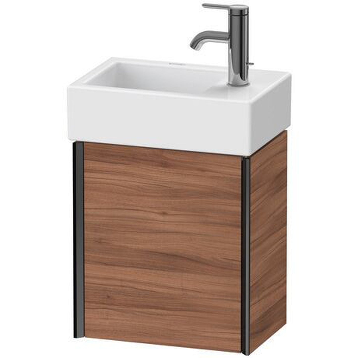Duravit Xviu 14" x 16" x 9" One Door Wall-Mount Vanity Unit With Left Hinge, Natural Walnut (XV4230LB279)