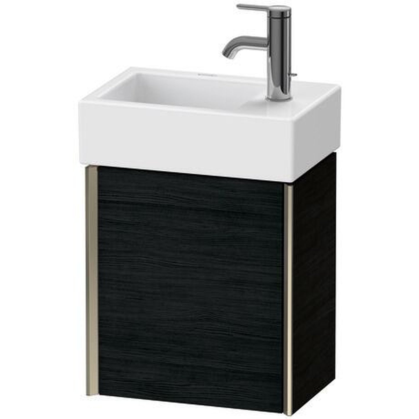 Duravit Xviu 14" x 16" x 9" One Door Wall-Mount Vanity Unit With Left Hinge, Oak Black (XV4230LB116)