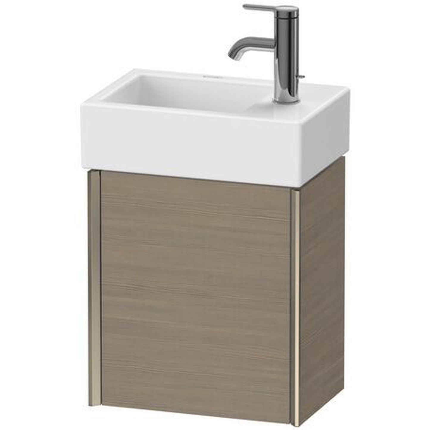 Duravit Xviu 14" x 16" x 9" One Door Wall-Mount Vanity Unit With Left Hinge, Oak Terra (XV4230LB135)