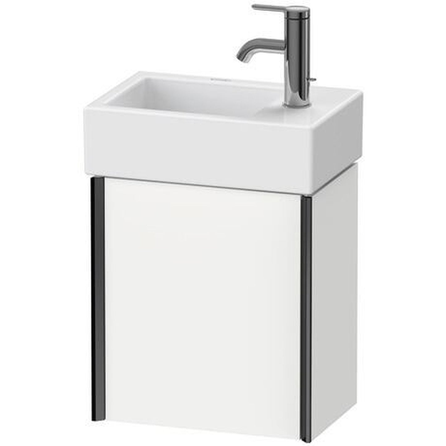 Duravit Xviu 14" x 16" x 9" One Door Wall-Mount Vanity Unit With Left Hinge, White Matt (XV4230LB218)