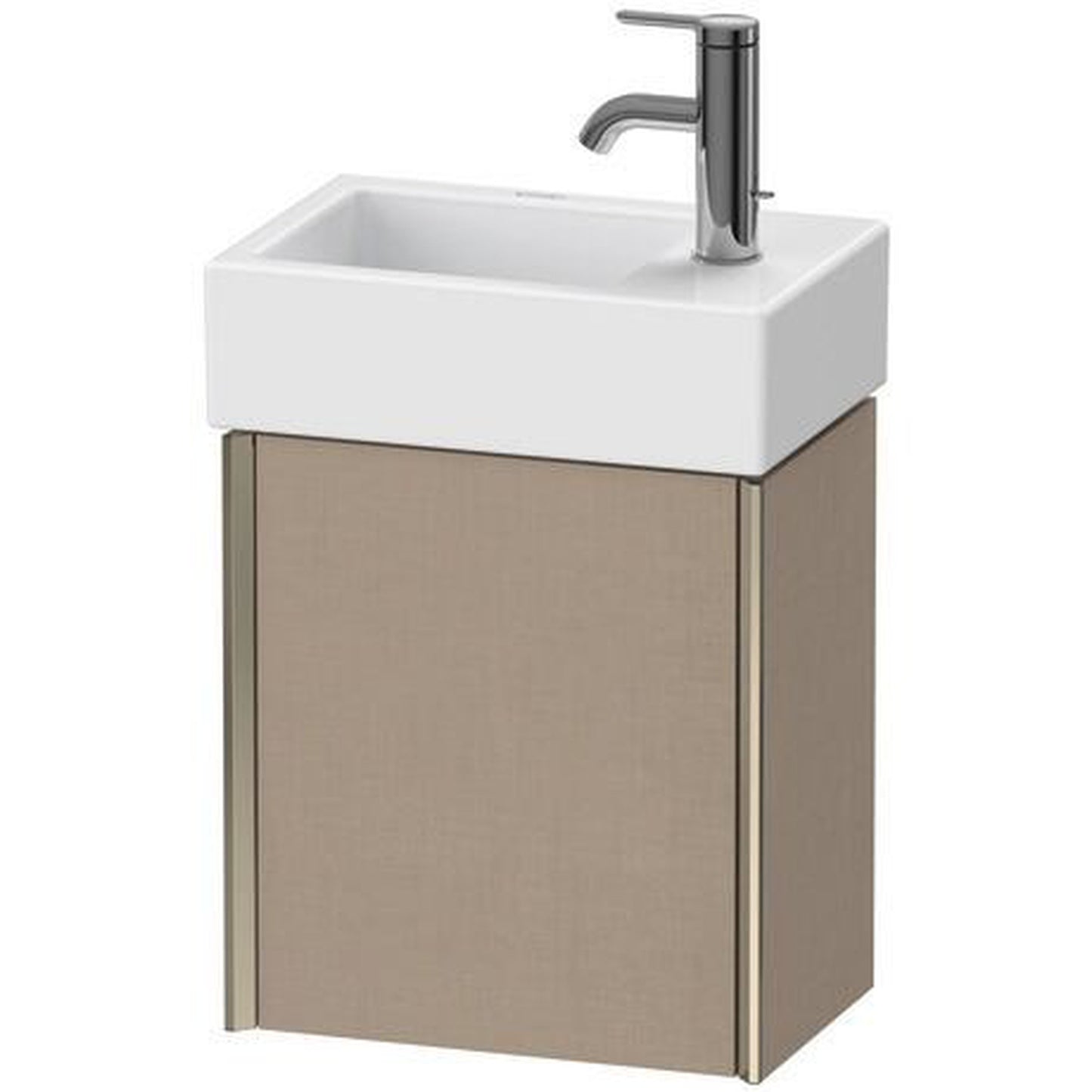 Duravit Xviu 14" x 16" x 9" One Door Wall-Mount Vanity Unit With Right Hinge, Linen (XV4230RB175)