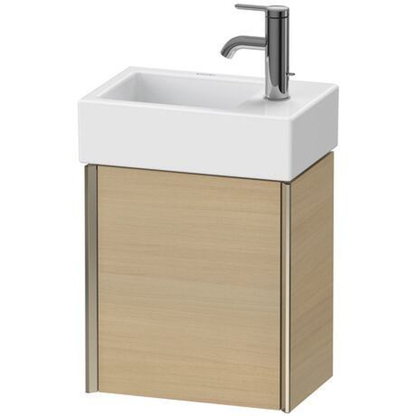 Duravit Xviu 14" x 16" x 9" One Door Wall-Mount Vanity Unit With Right Hinge, Mediterreanean Oak Real Wood Veneer (XV4230RB171)