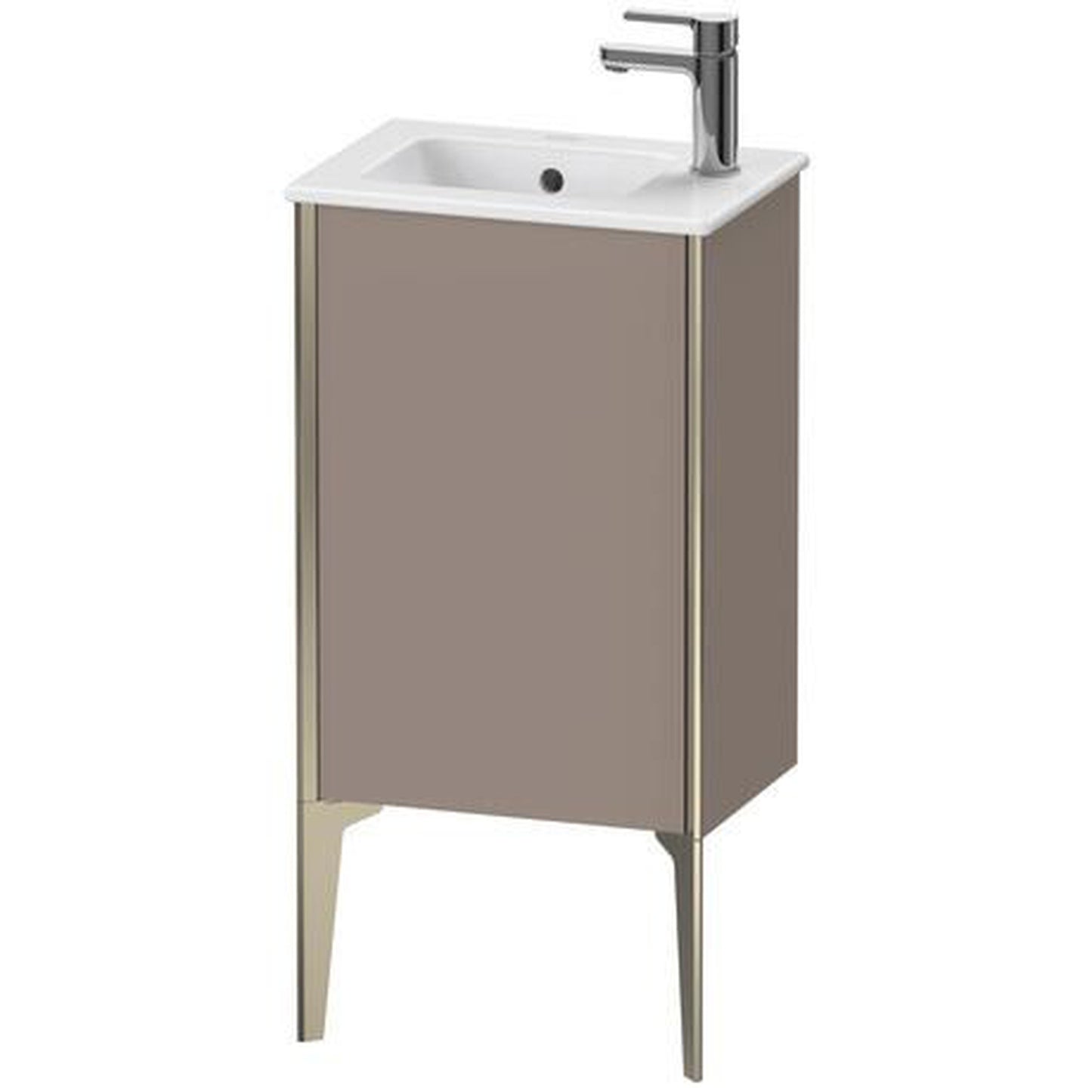 Duravit Xviu 16" x 23" x 11" One Door Floorstanding Vanity Unit With Left Hinge, Basalt Matt (XV4480LB143)