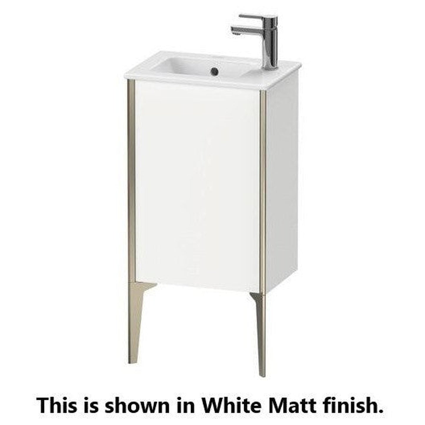 Duravit Xviu 16" x 23" x 11" One Door Floorstanding Vanity Unit With Left Hinge, Light Blue (XV4480LB109)
