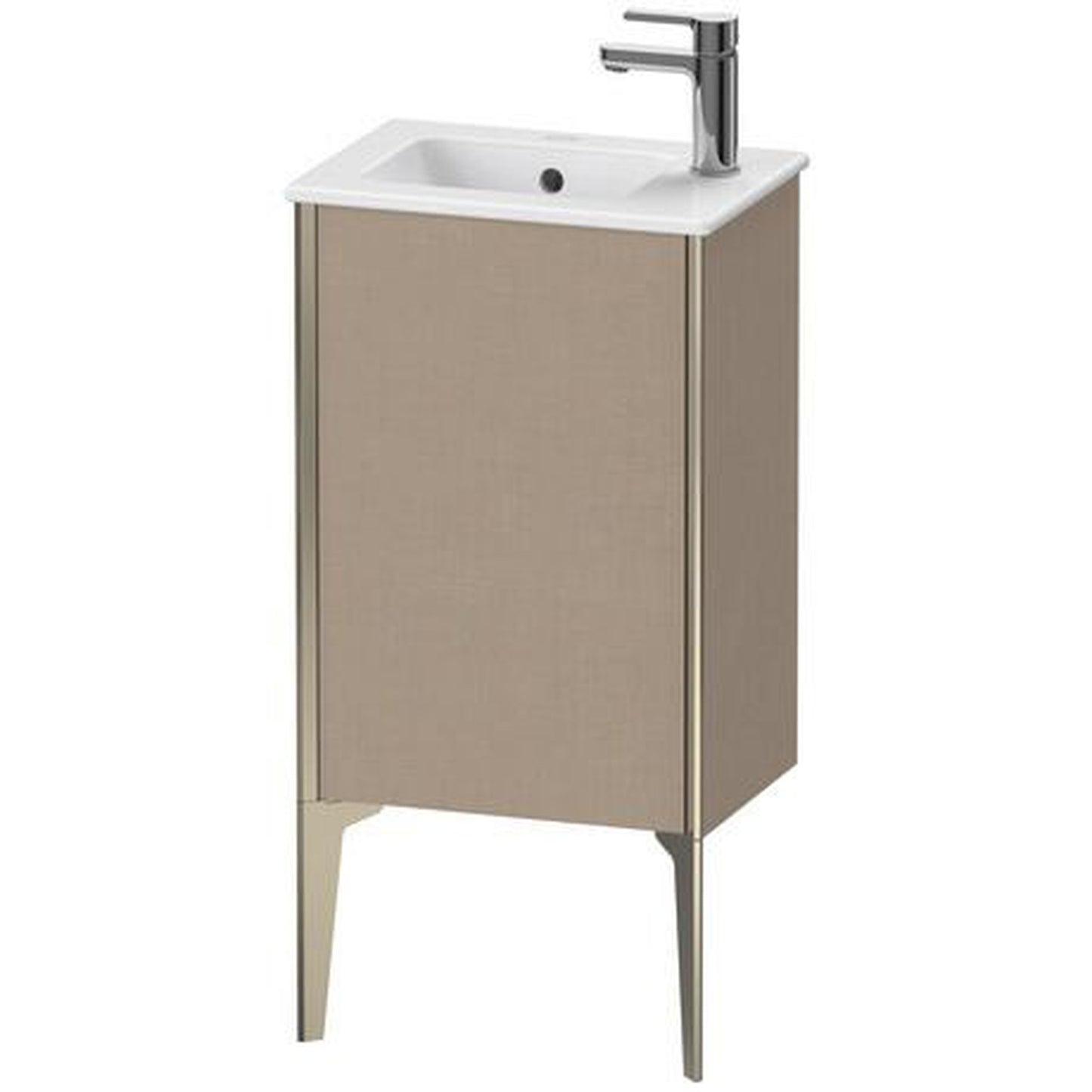 Duravit Xviu 16" x 23" x 11" One Door Floorstanding Vanity Unit With Left Hinge, Linen (XV4480LB175)