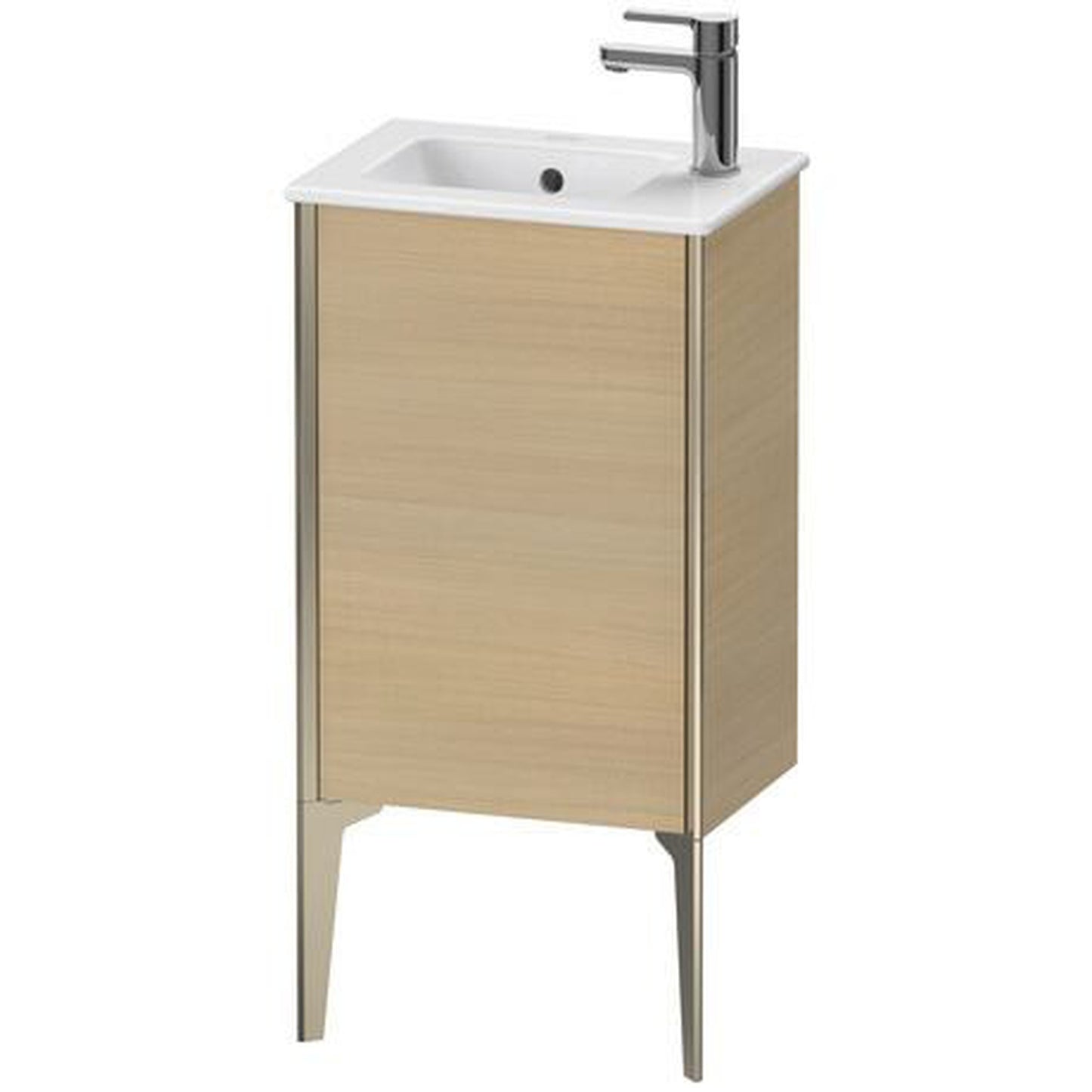 Duravit Xviu 16" x 23" x 11" One Door Floorstanding Vanity Unit With Left Hinge, Mediterreanean Oak Real Wood Veneer (XV4480LB171)