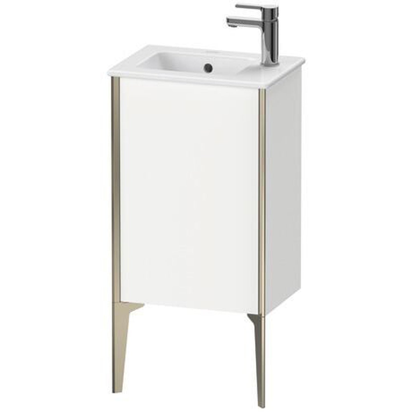 Duravit Xviu 16" x 23" x 11" One Door Floorstanding Vanity Unit With Left Hinge, White Matt (XV4480LB118)