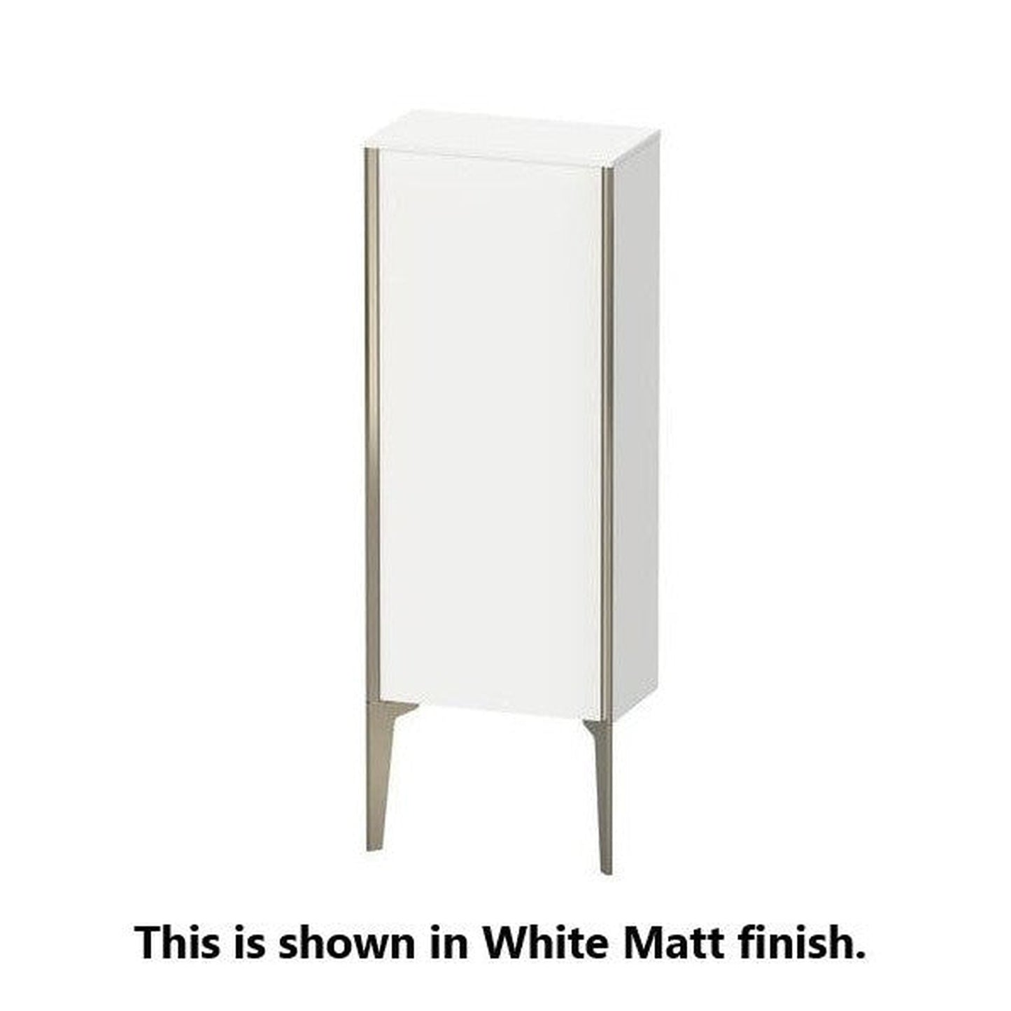 Duravit Xviu 16" x 35" Semi Tall Cabinet With Right Hinge, Champagne Matt and Stone Blue High Gloss Lacquer Finish (XV1305RB147)
