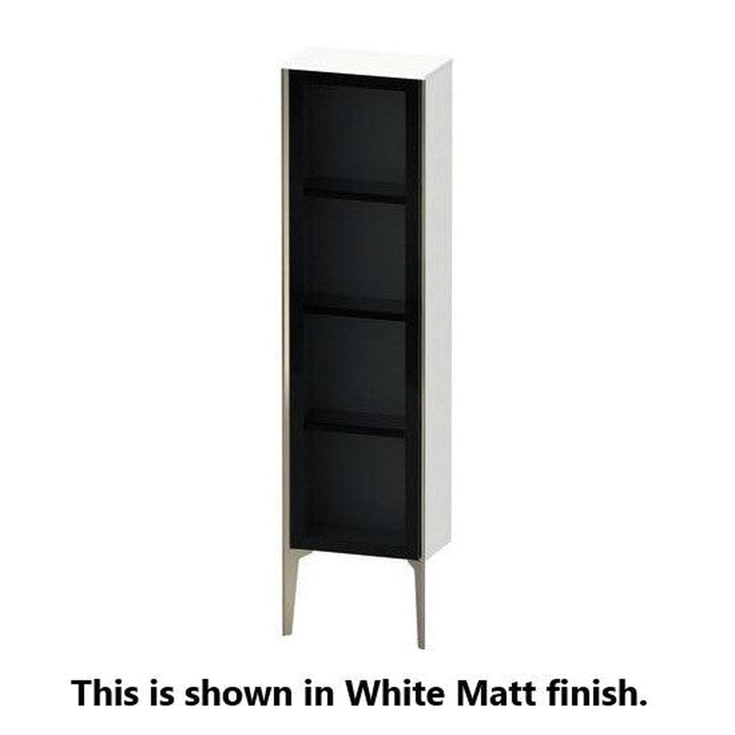 Duravit Xviu 16" x 52" Semi Tall Cabinet With Left Hinge, Black Matt and Chestnut Dark Finish (XV1365LB253)