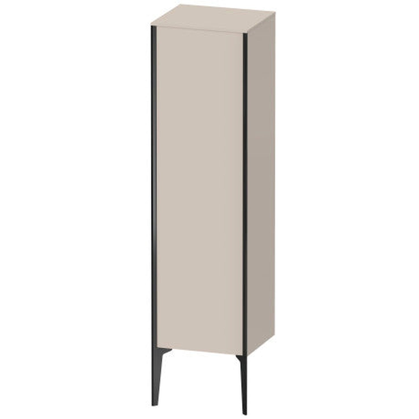 Duravit Xviu 16" x 52" Semi Tall Cabinet With Left Hinge, Black Matt and Taupe Matt Finish (XV1325LB291)