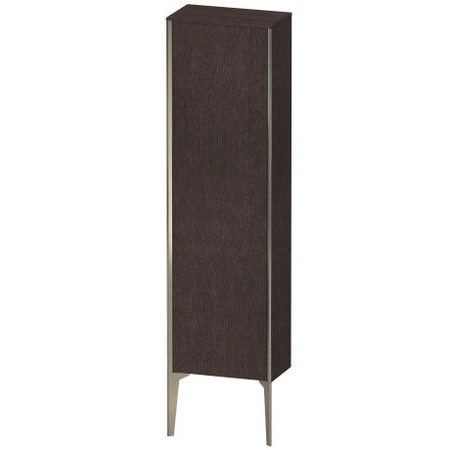 Duravit Xviu 16" x 52" Semi Tall Cabinet With Left Hinge, Champagne Matt and Brushed Dark Oak Real Wood Veneer Finish (XV1315-LB)