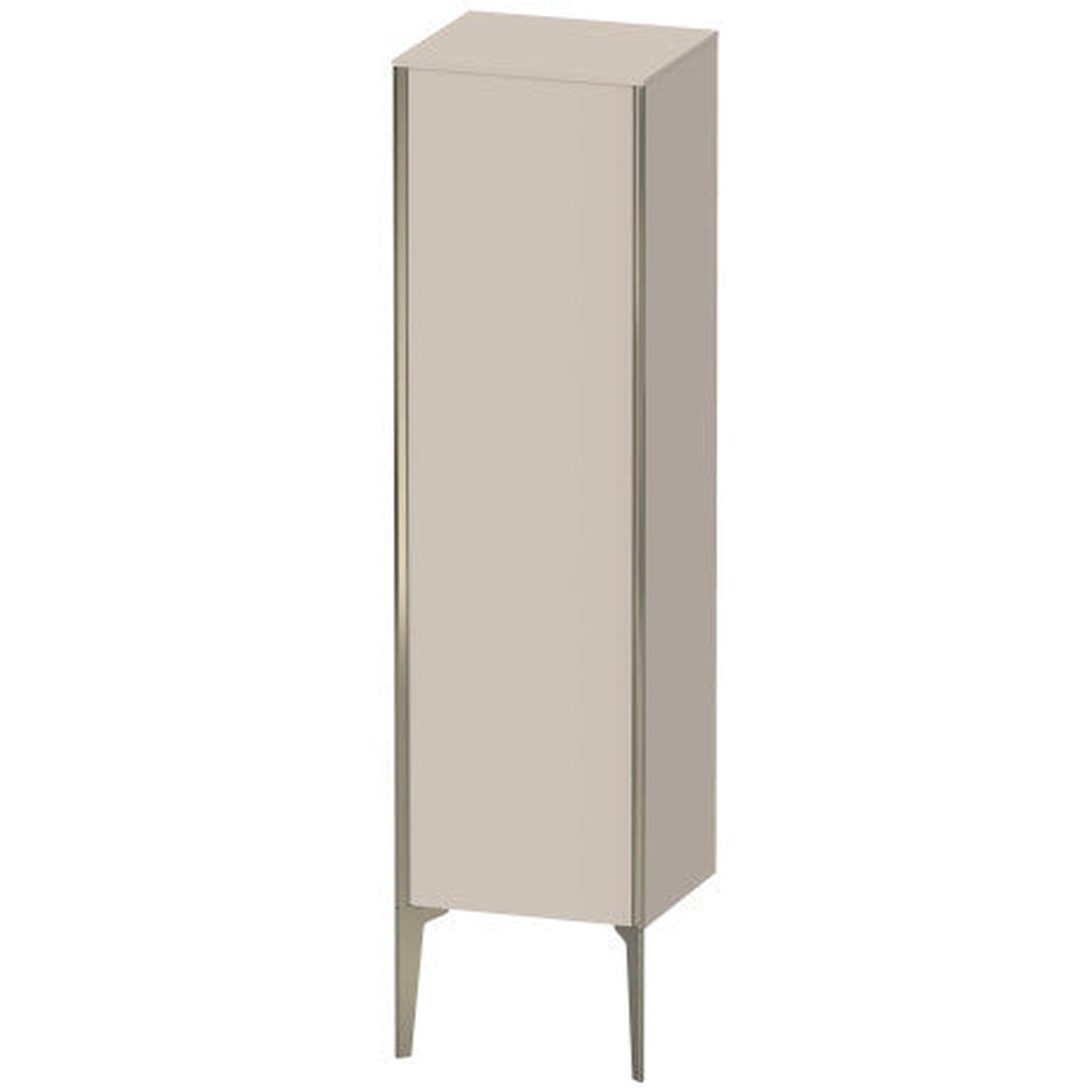 Duravit Xviu 16" x 52" Semi Tall Cabinet With Left Hinge, Champagne Matt and Taupe Matt Finish (XV1325LB191)