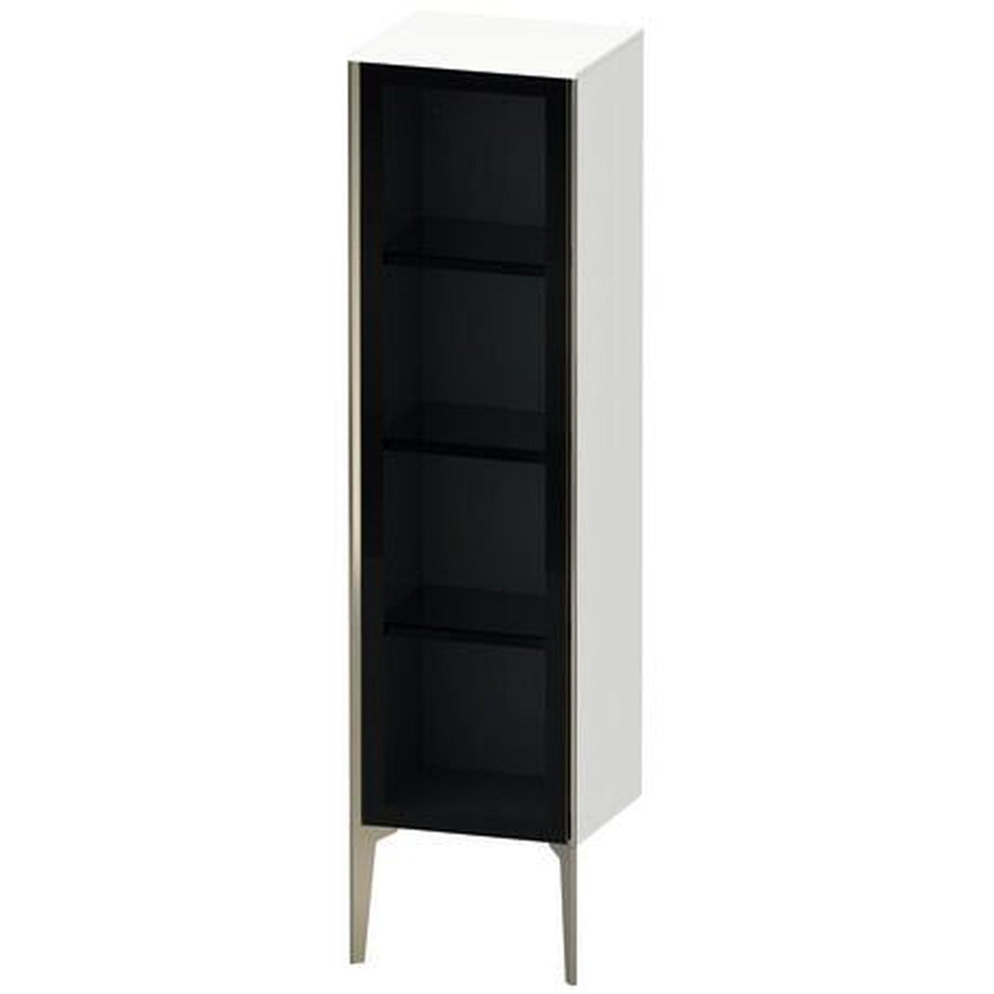 Duravit Xviu 16" x 52" Semi Tall Cabinet With Left Hinge, Champagne Matt and White Matt Finish (XV1367LB118)