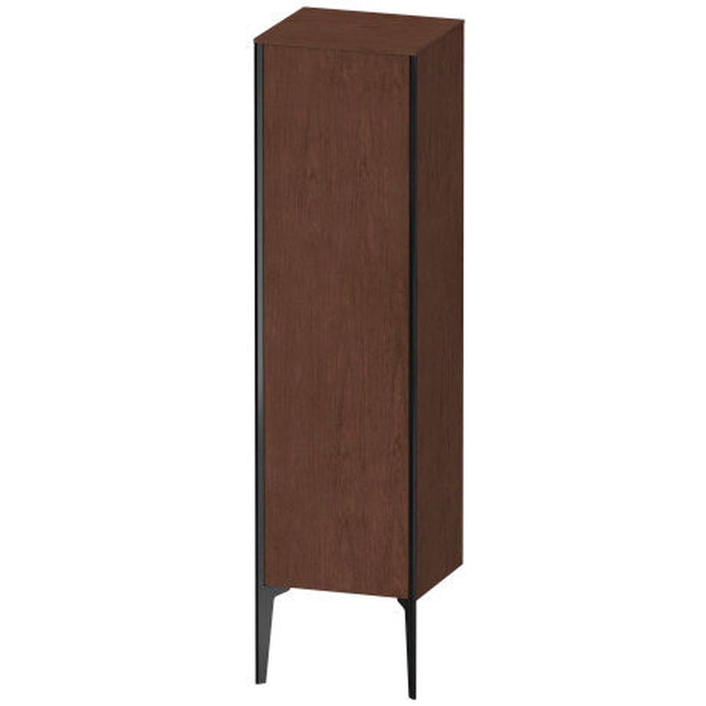Duravit Xviu 16" x 52" Semi Tall Cabinet With Right Hinge, Black Matt and American Walnut Finish (XV1325RB213)