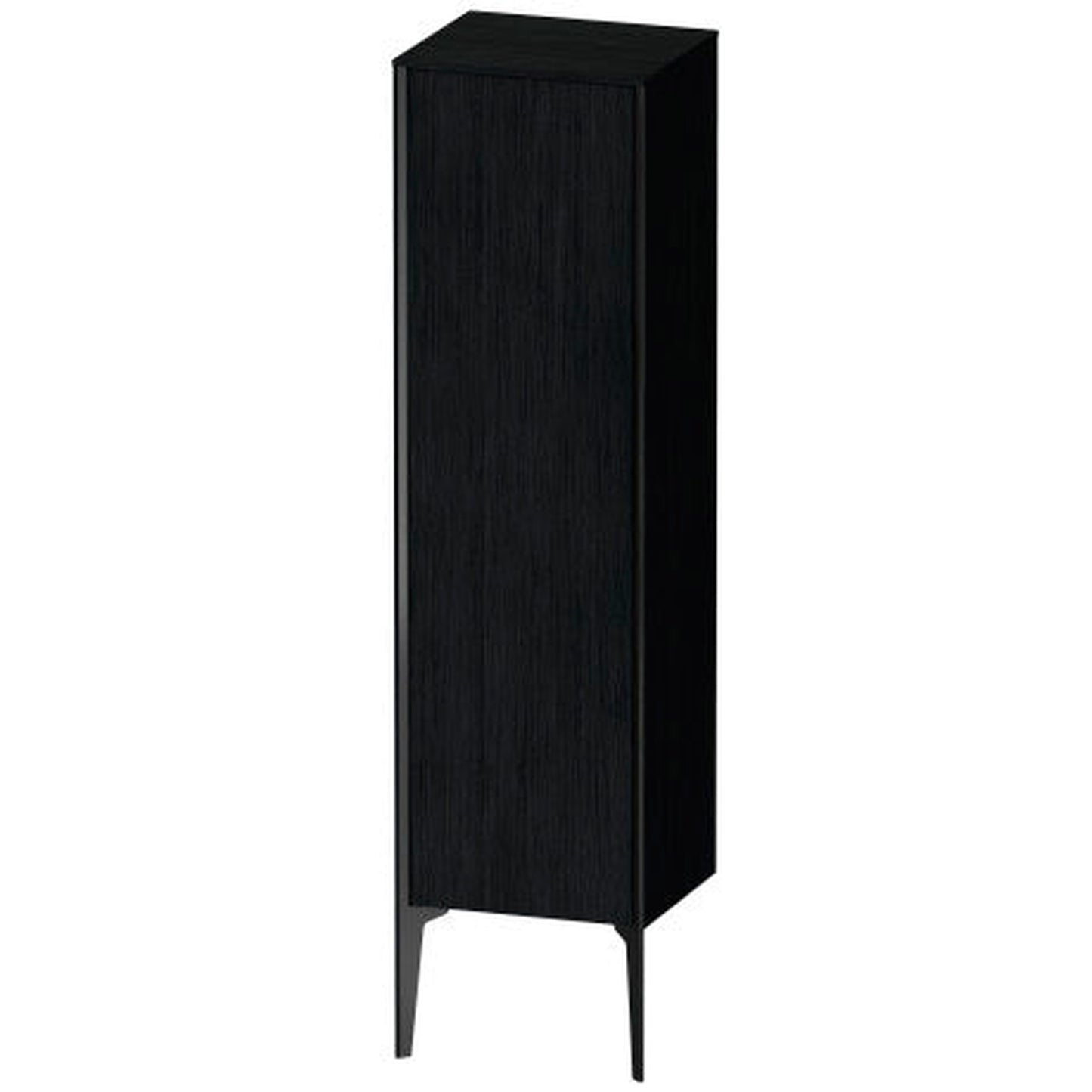 Duravit Xviu 16" x 52" Semi Tall Cabinet With Right Hinge, Black Matt and Oak Black Finish (XV1325RB216)