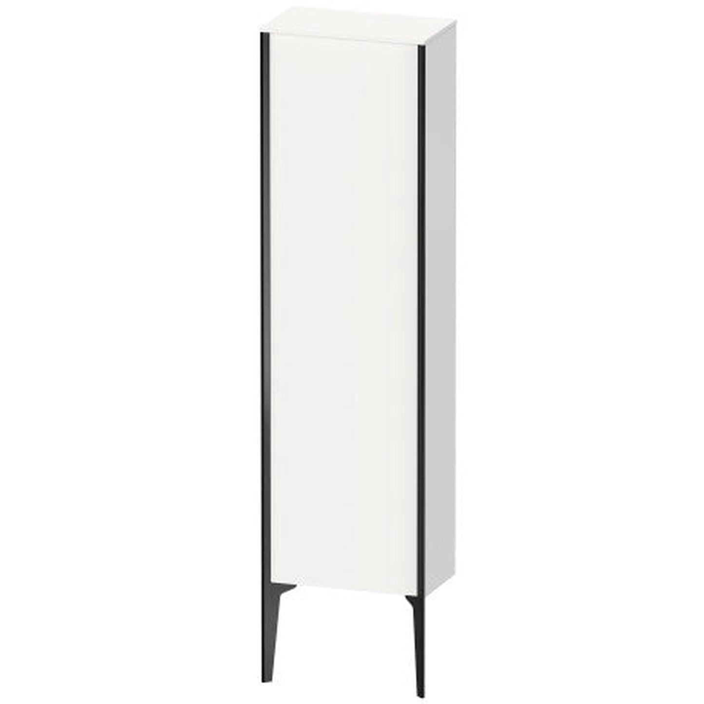 Duravit Xviu 16" x 52" Semi Tall Cabinet With Right Hinge, Black Matt and White Matt Finish (XV1315RB218)