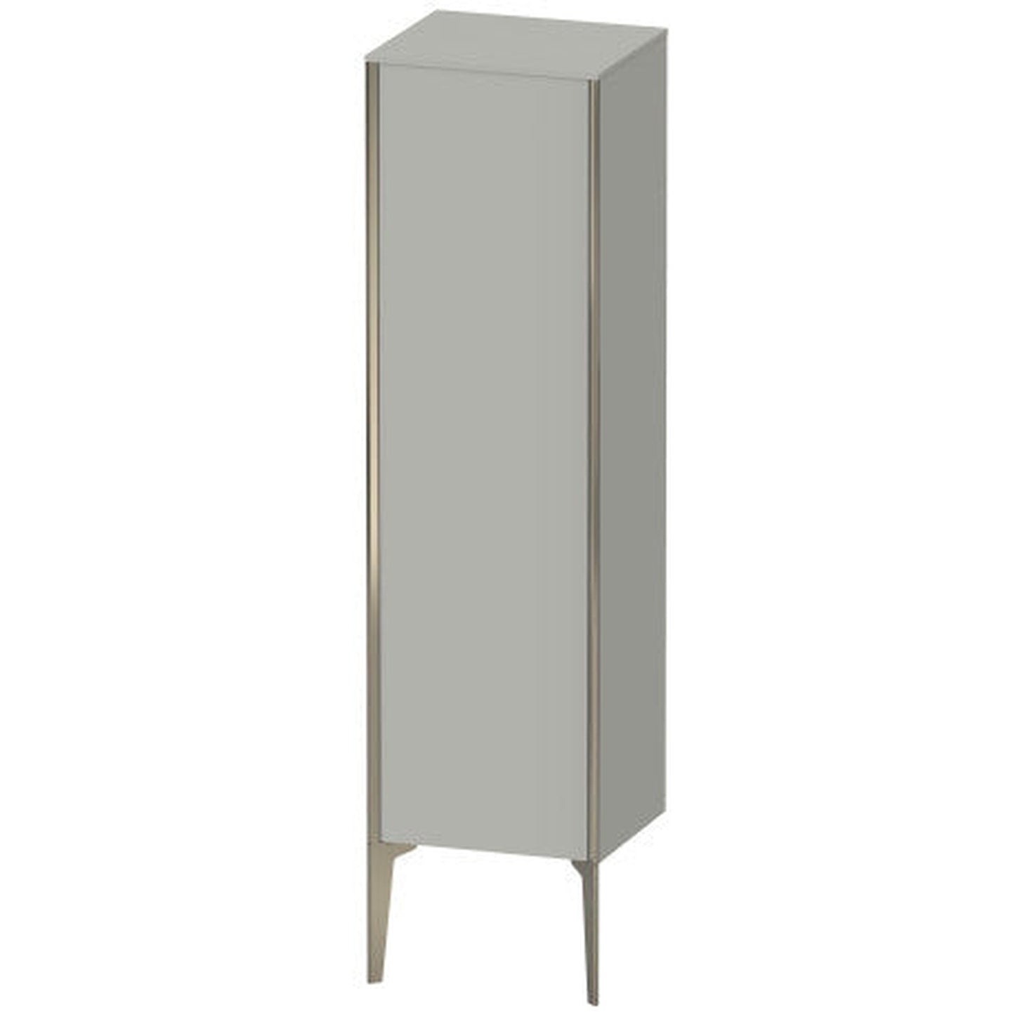 Duravit Xviu 16" x 52" Semi Tall Cabinet With Right Hinge, Champagne Matt and Concrete Grey Matt Finish (XV1325RB107)