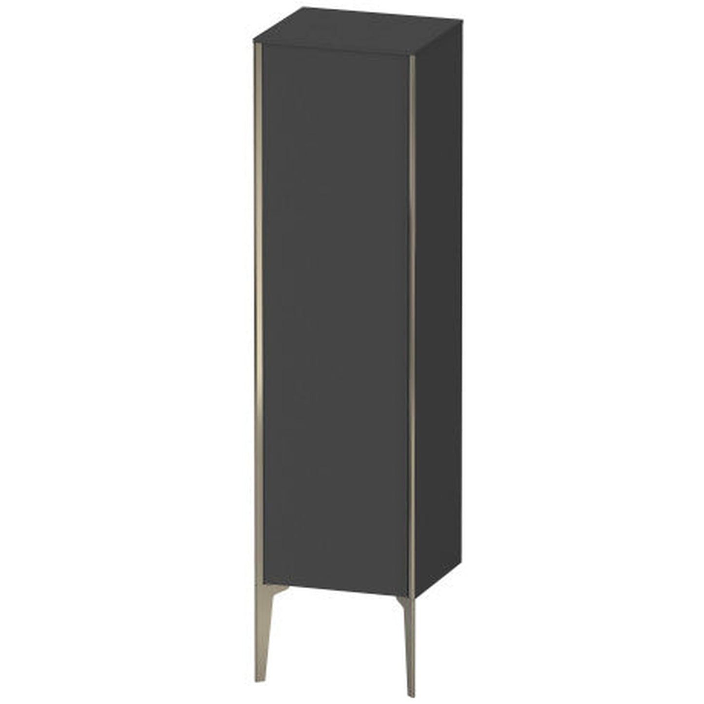 Duravit Xviu 16" x 52" Semi Tall Cabinet With Right Hinge, Champagne Matt and Graphite Matt Finish (XV1325RB149)