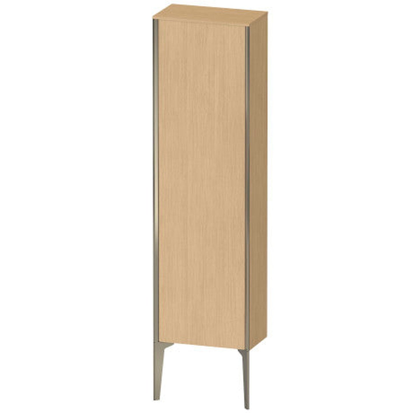 Duravit Xviu 16" x 52" Semi Tall Cabinet With Right Hinge, Champagne Matt and Natural Oak Finish (XV1315-RB)