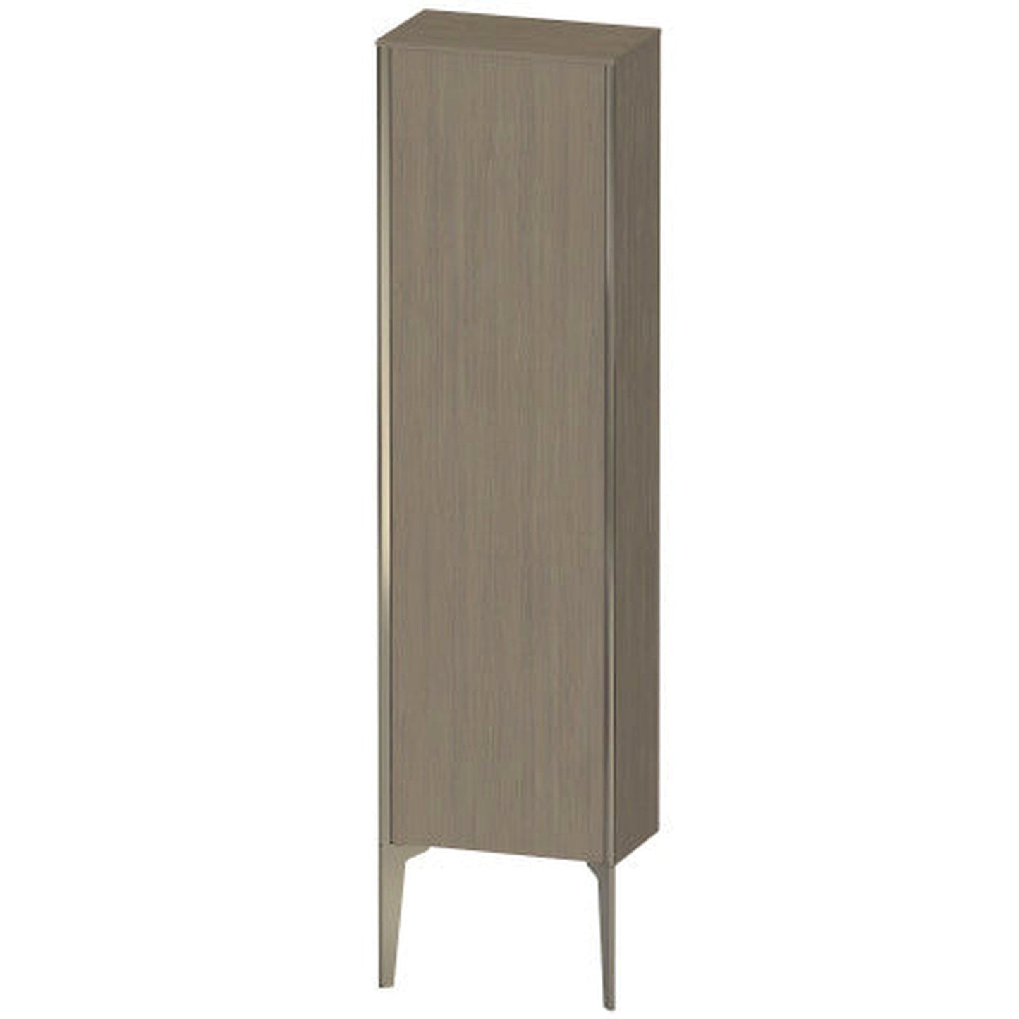 Duravit Xviu 16" x 52" Semi Tall Cabinet With Right Hinge, Champagne Matt and Oak Terra Finish (XV1315-RB)